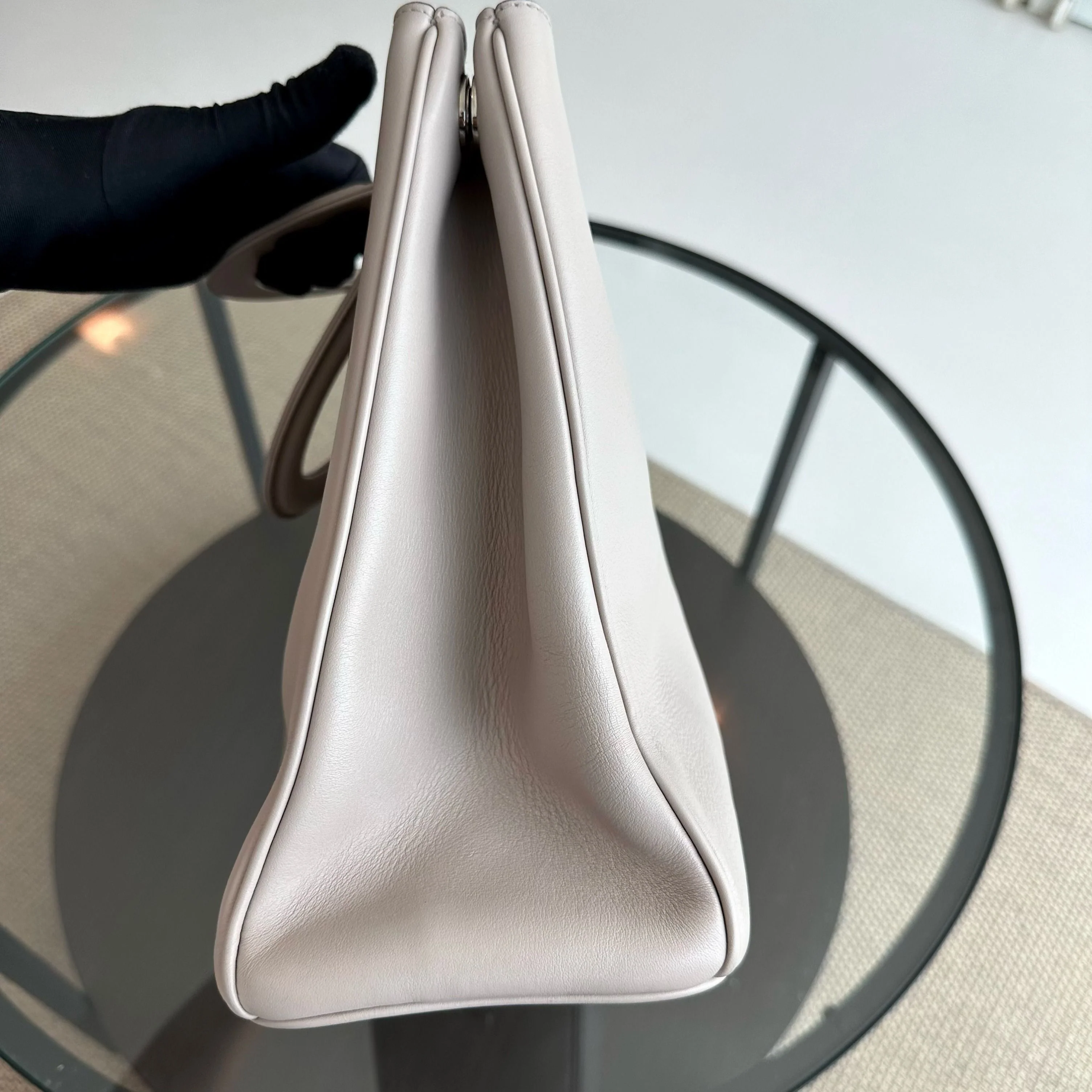 Dior Diorissimo Large Smooth Calfskin Grey Tote SHW - Best Luxury Designers