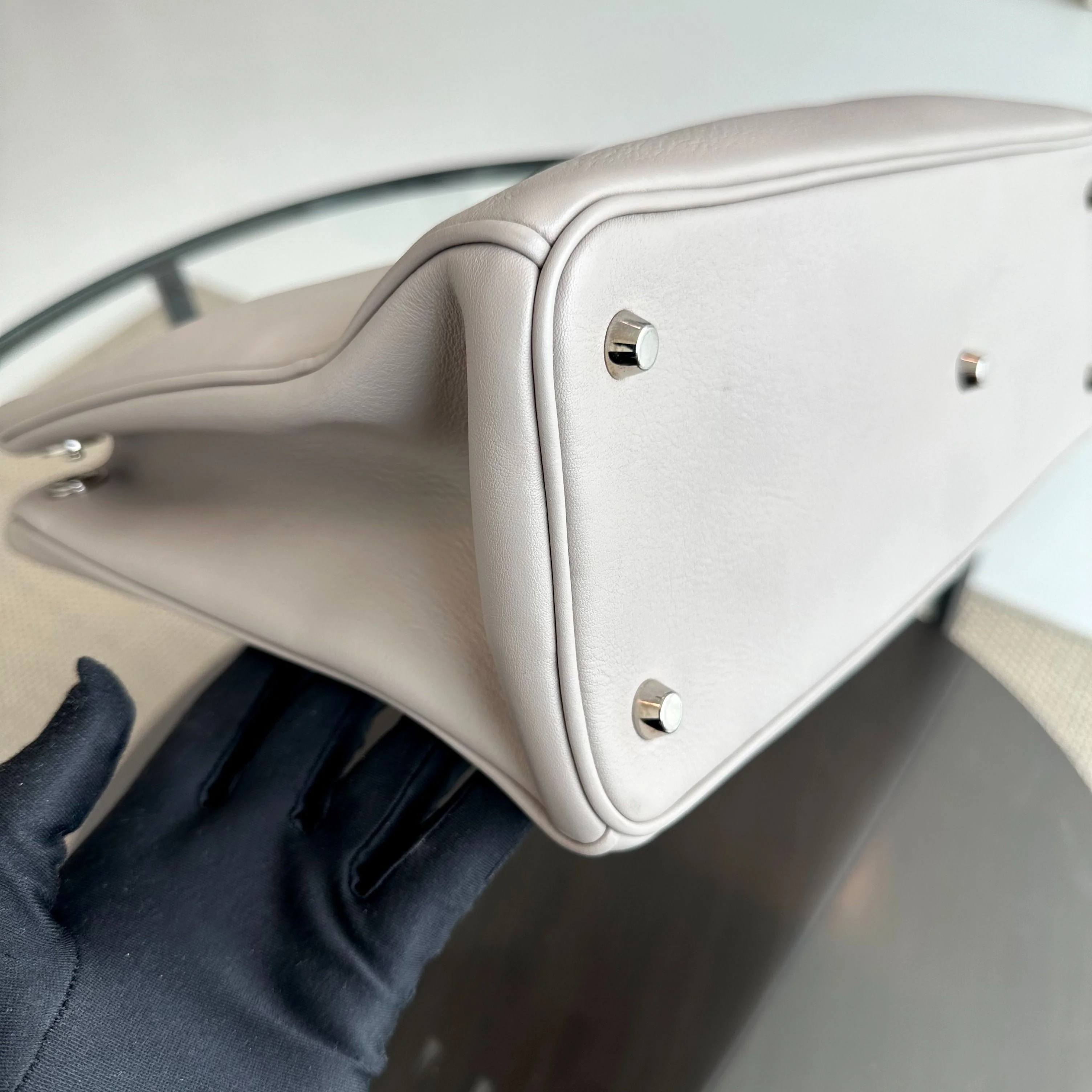 Dior Diorissimo Large Smooth Calfskin Grey Tote SHW - Best Luxury Designers