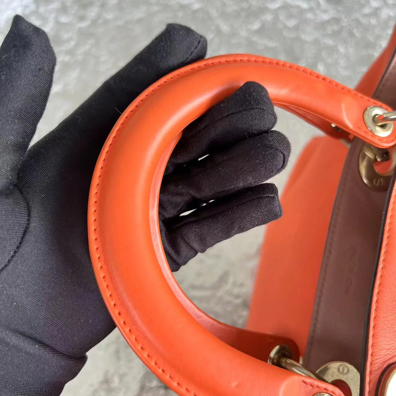 Dior Diorissimo Large Smooth Calfskin Orange Golden Hardware - Best Luxury Designers