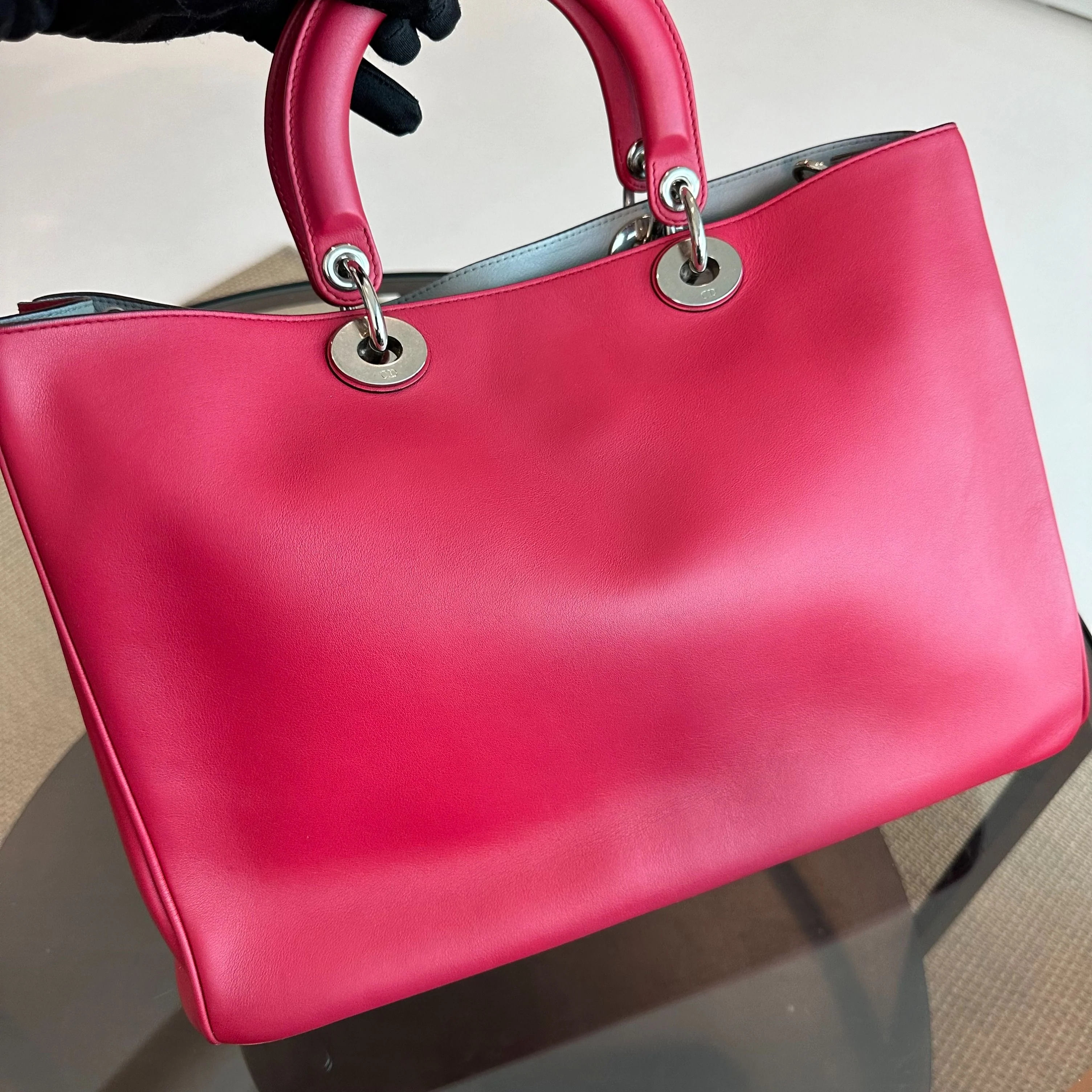 Dior Diorissimo Large Smooth Calfskin Pink SHW - Best Luxury Designers