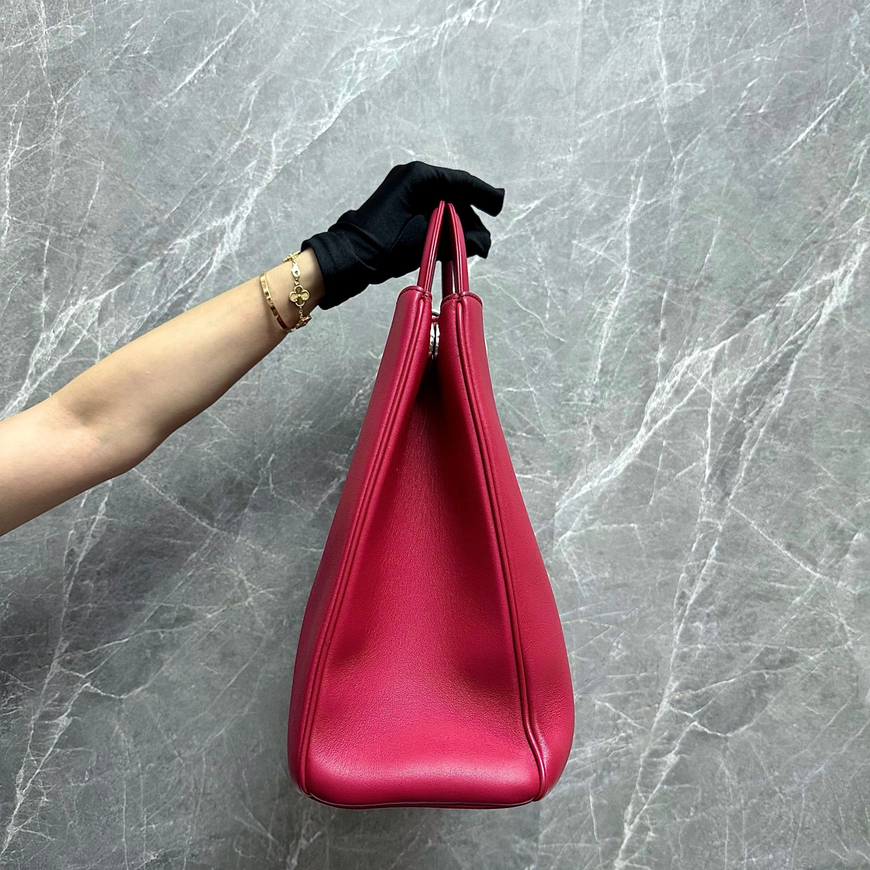 Dior Diorissimo Large Smooth Calfskin Red SHW - Best Luxury Designers