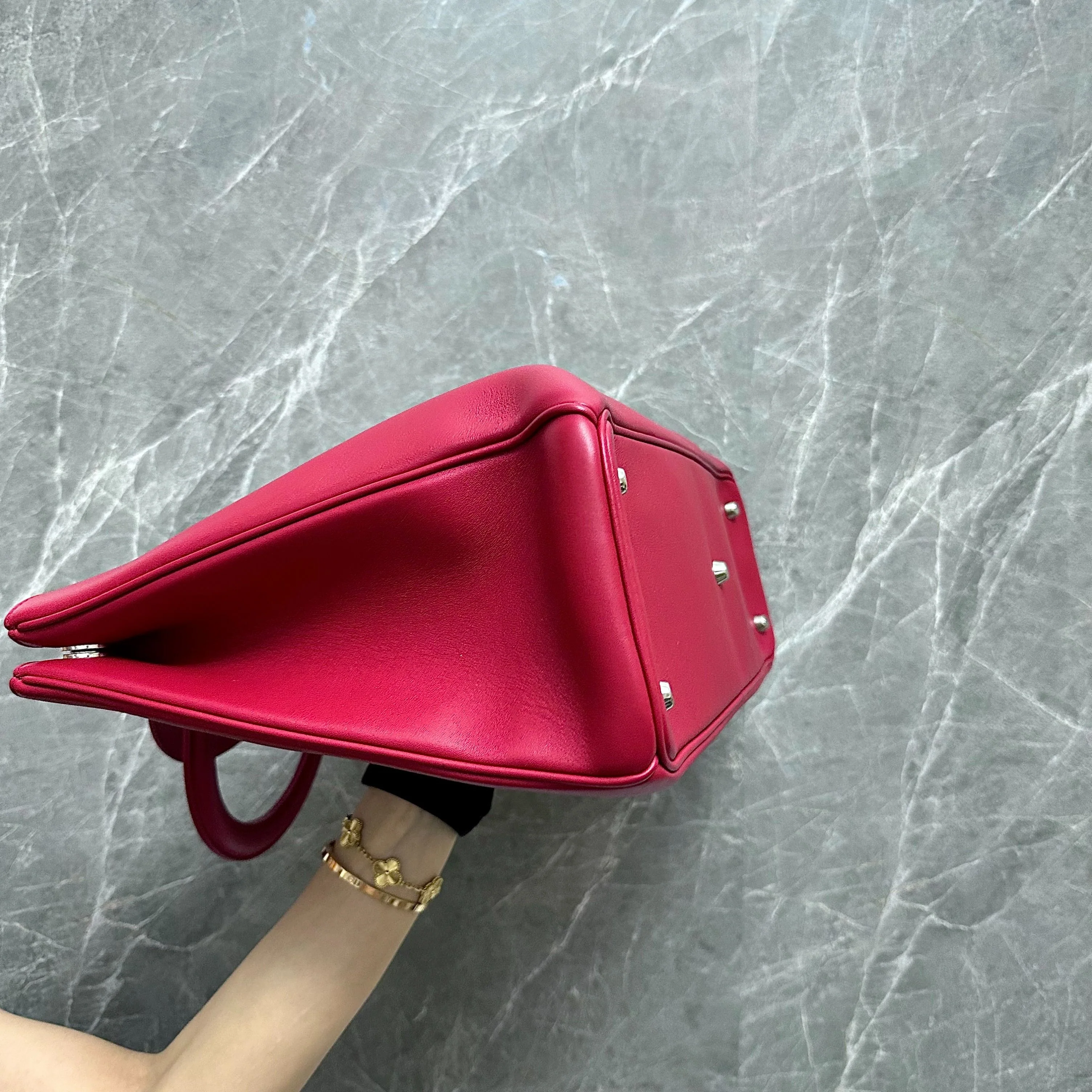 Dior Diorissimo Large Smooth Calfskin Red SHW - Best Luxury Designers