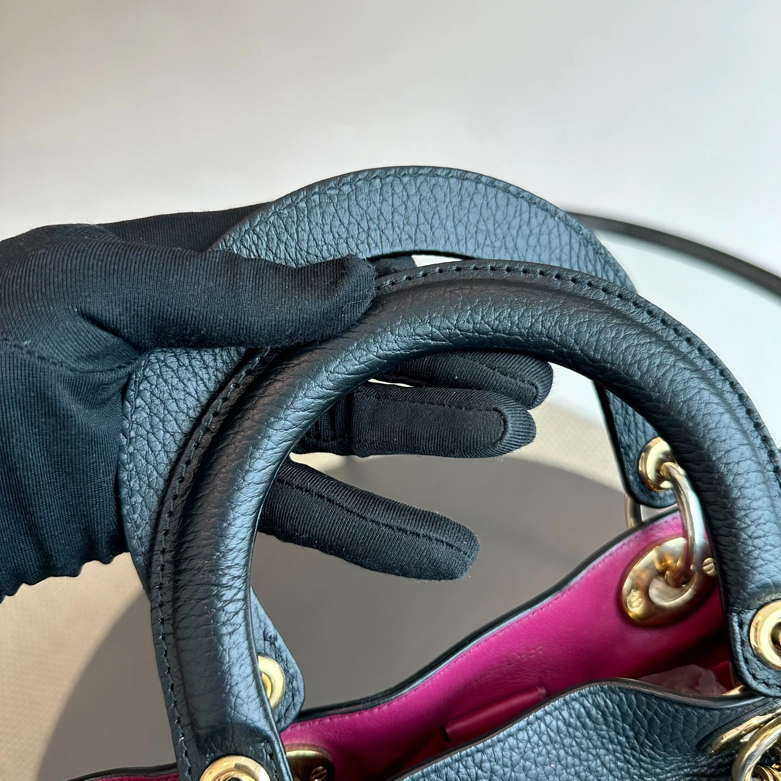 Dior Diorissimo Medium Grained Calfskin Black GHW - Best Luxury Designers