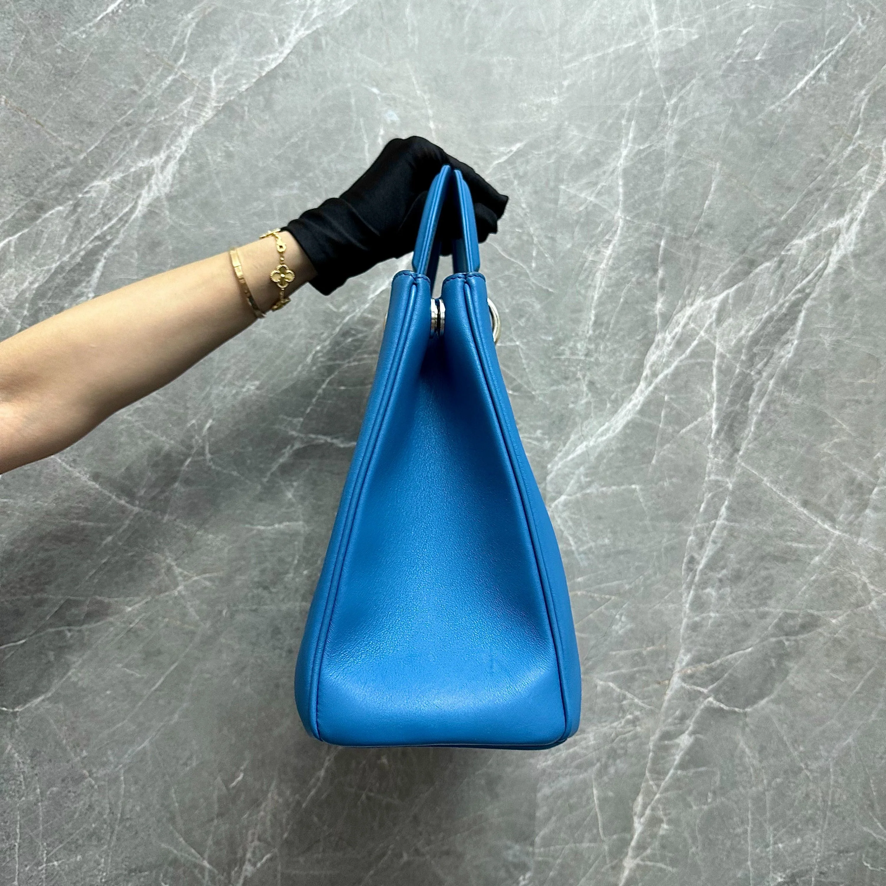 Dior Diorissimo Medium Smooth Calfskin Blue SHW - Best Luxury Designers