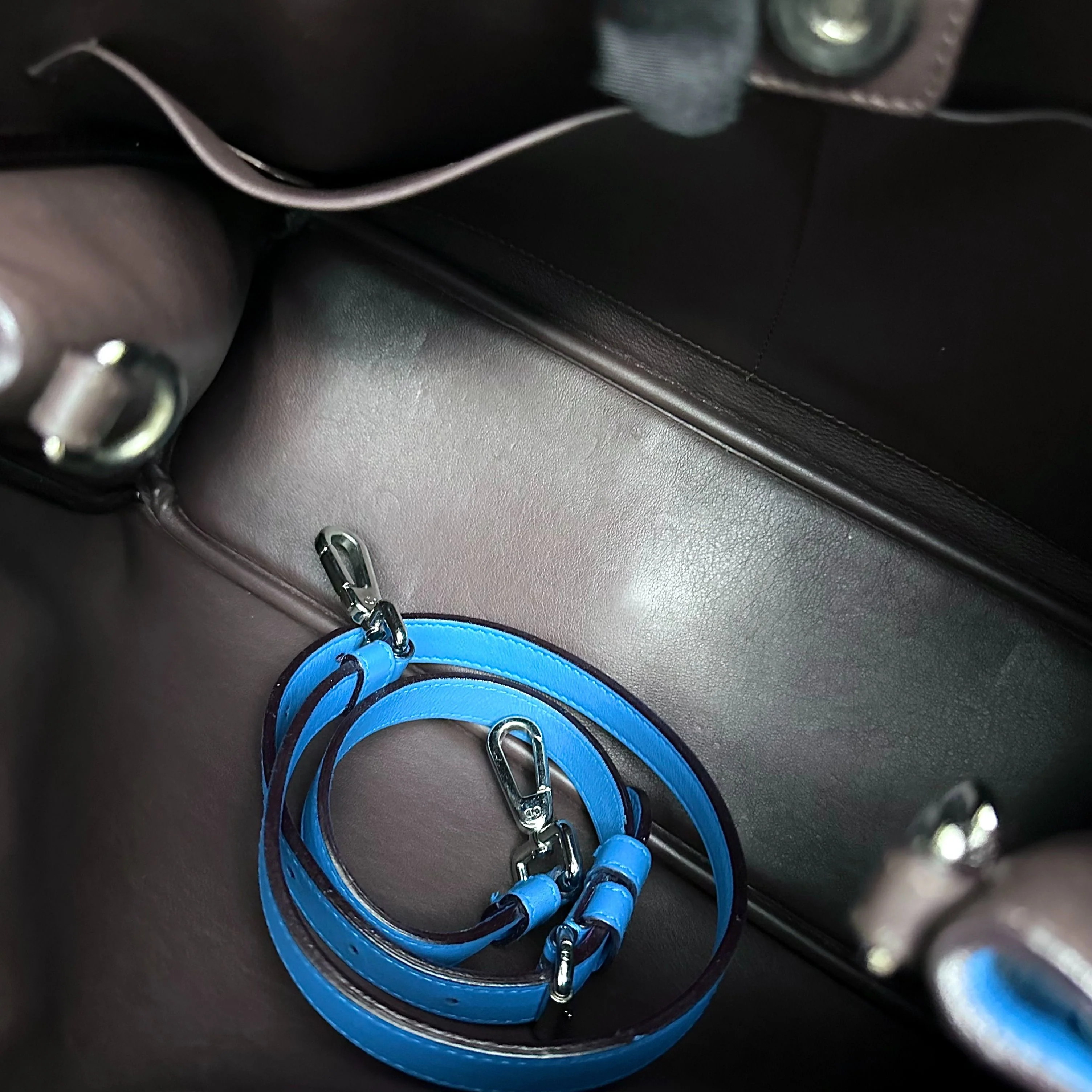 Dior Diorissimo Medium Smooth Calfskin Blue SHW - Best Luxury Designers