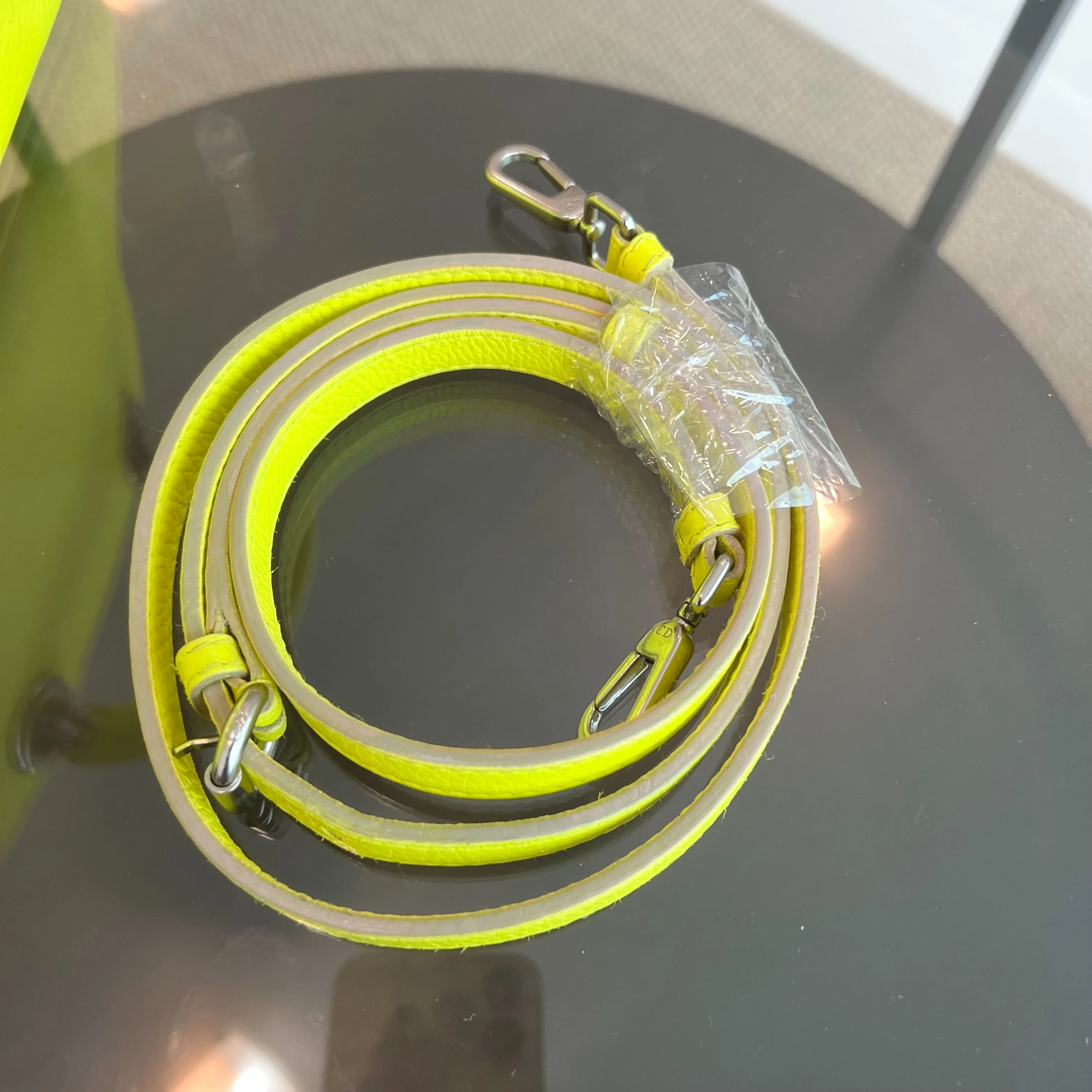 Dior Diorissimo Mini Lady Smooth Calfskin Leather Yellow SHW - Best Luxury Designers