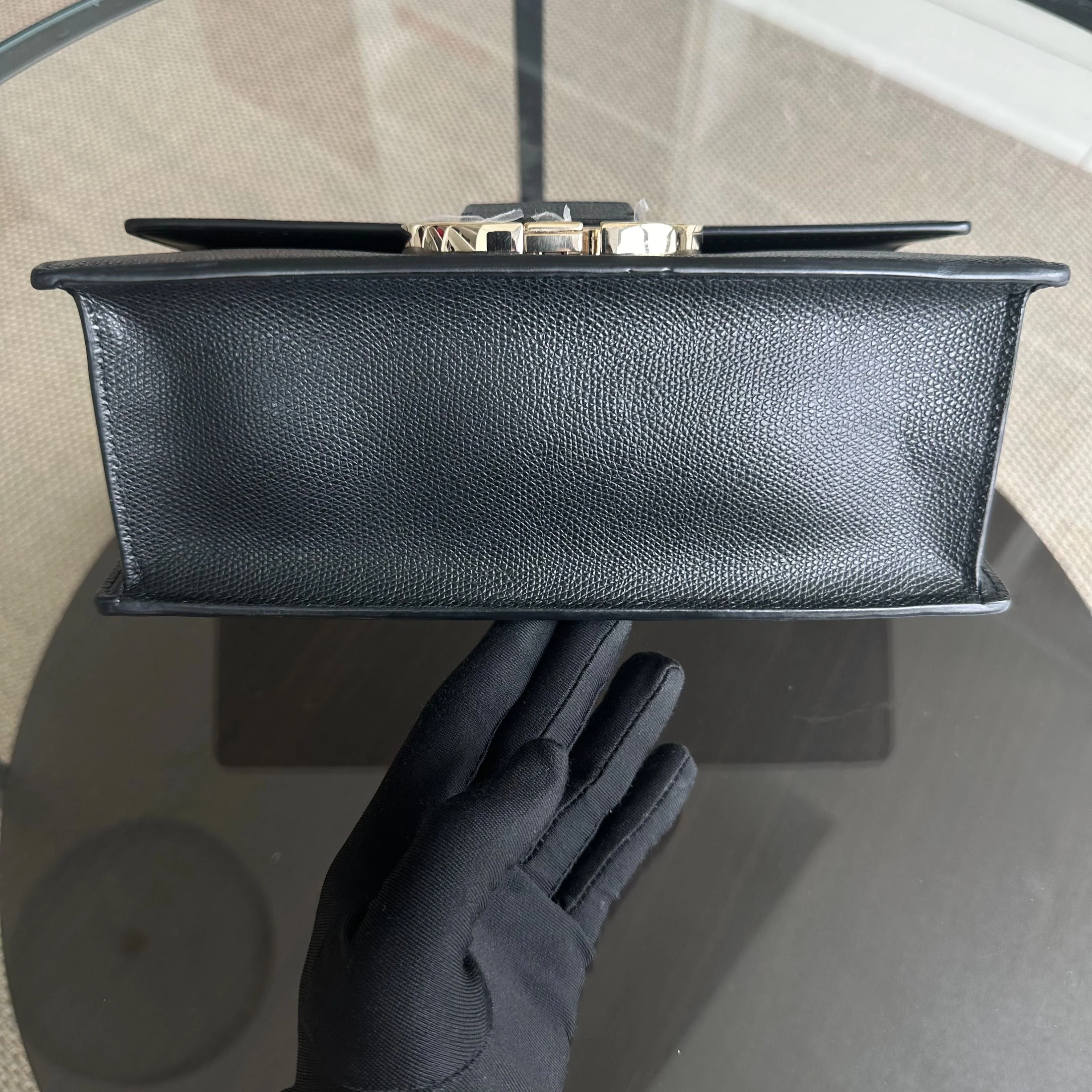 Dior East West Montaigne 30 Grained Calfskin Black LGHW - Best Luxury Designers