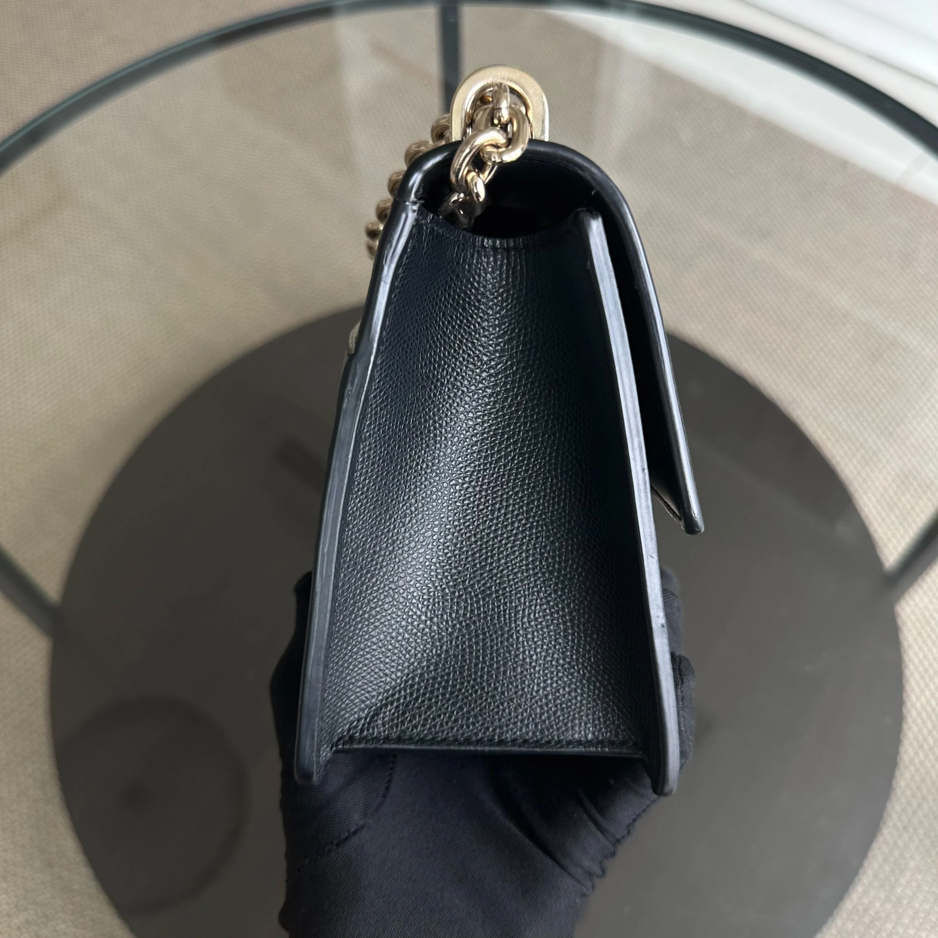 Dior East West Montaigne 30 Grained Calfskin Black LGHW - Best Luxury Designers