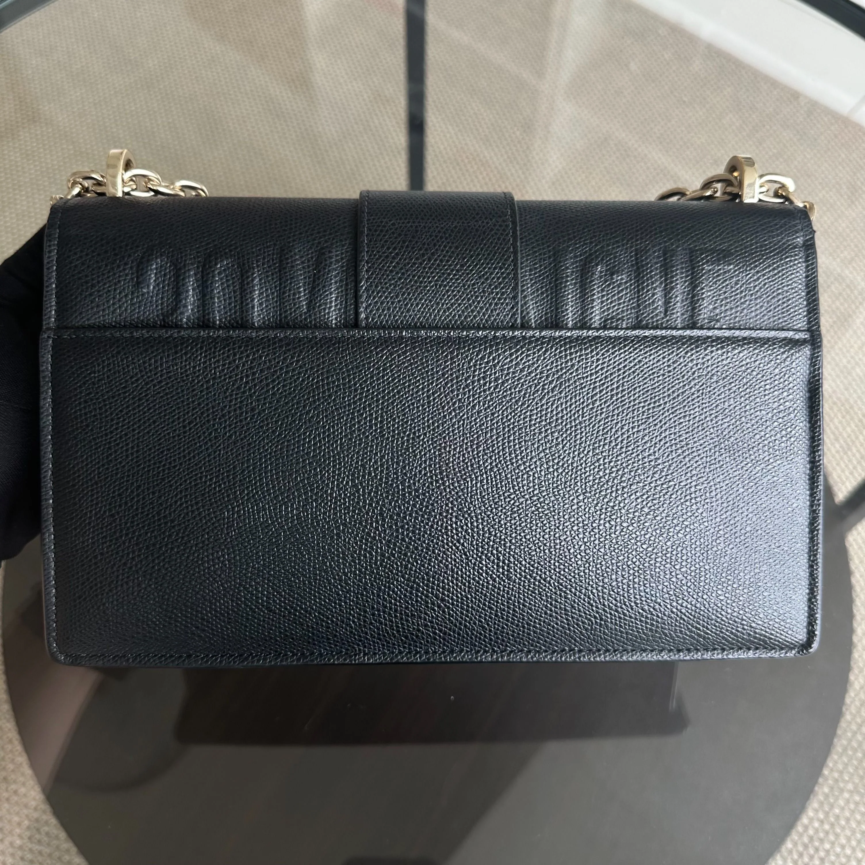 Dior East West Montaigne 30 Grained Calfskin Black LGHW - Best Luxury Designers