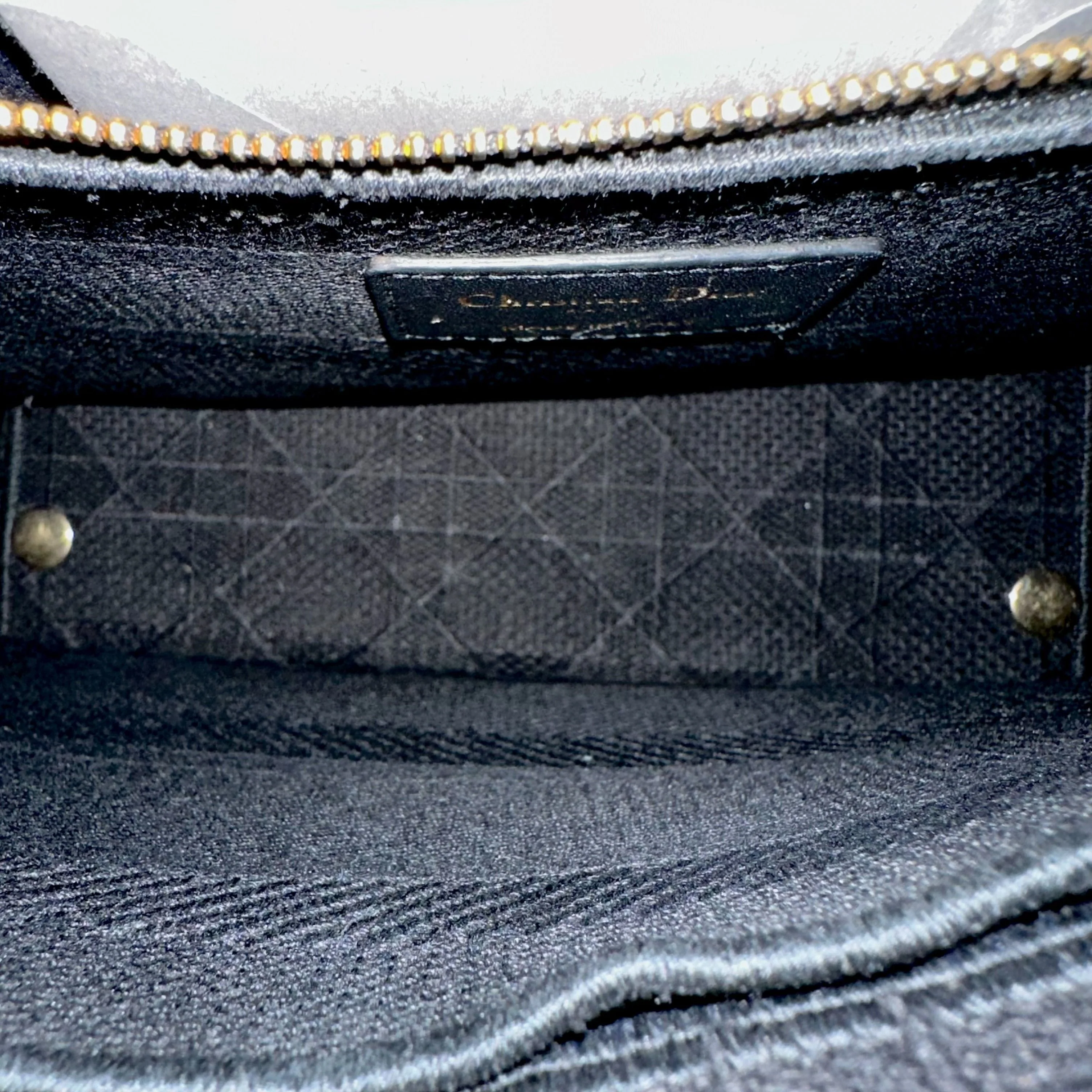 Dior Lady D-Lite Black Cannage Embroidery D Lite Cross Body GHW - Best Luxury Designers