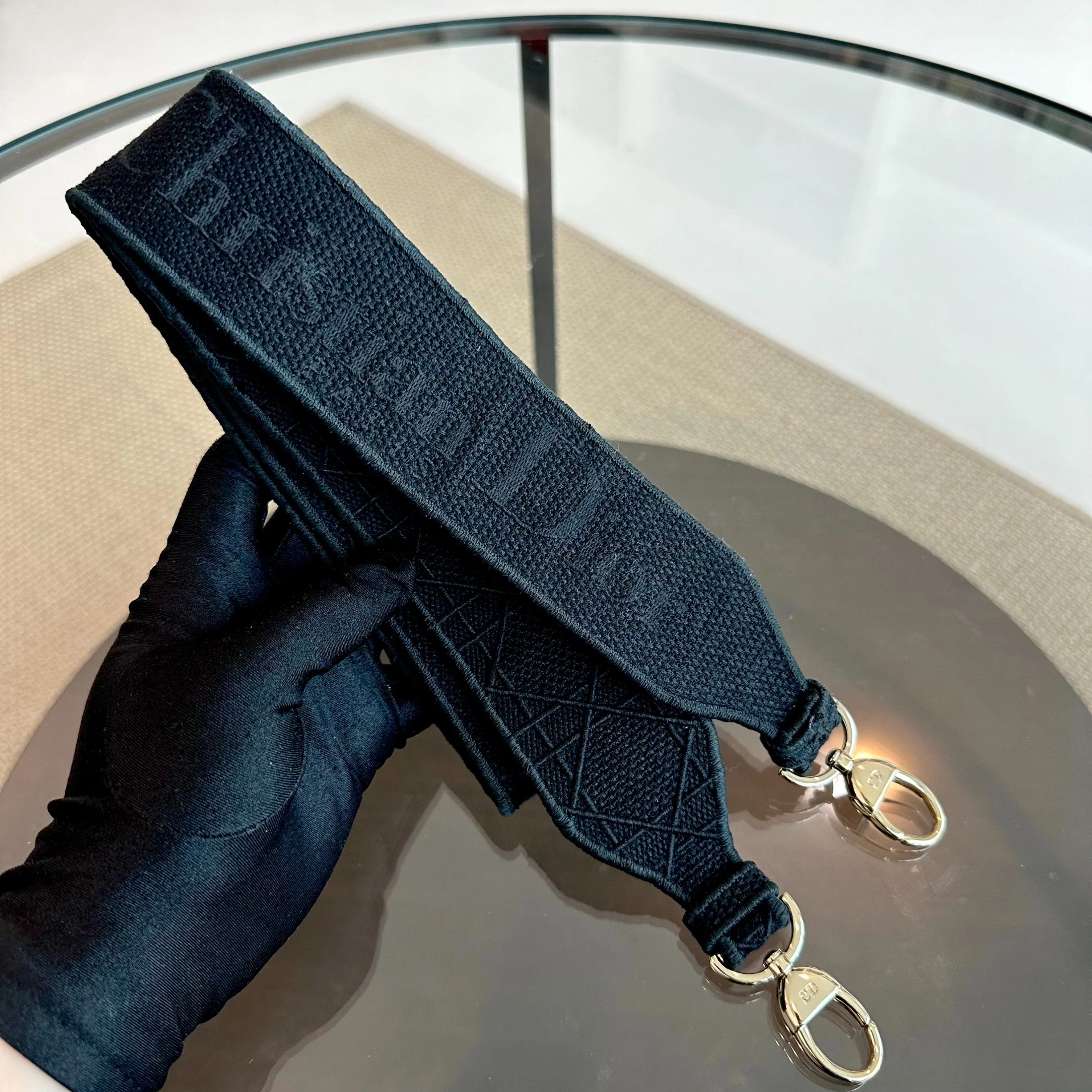 Dior Lady D-Lite Black Cannage Embroidery D Lite Cross Body GHW - Best Luxury Designers