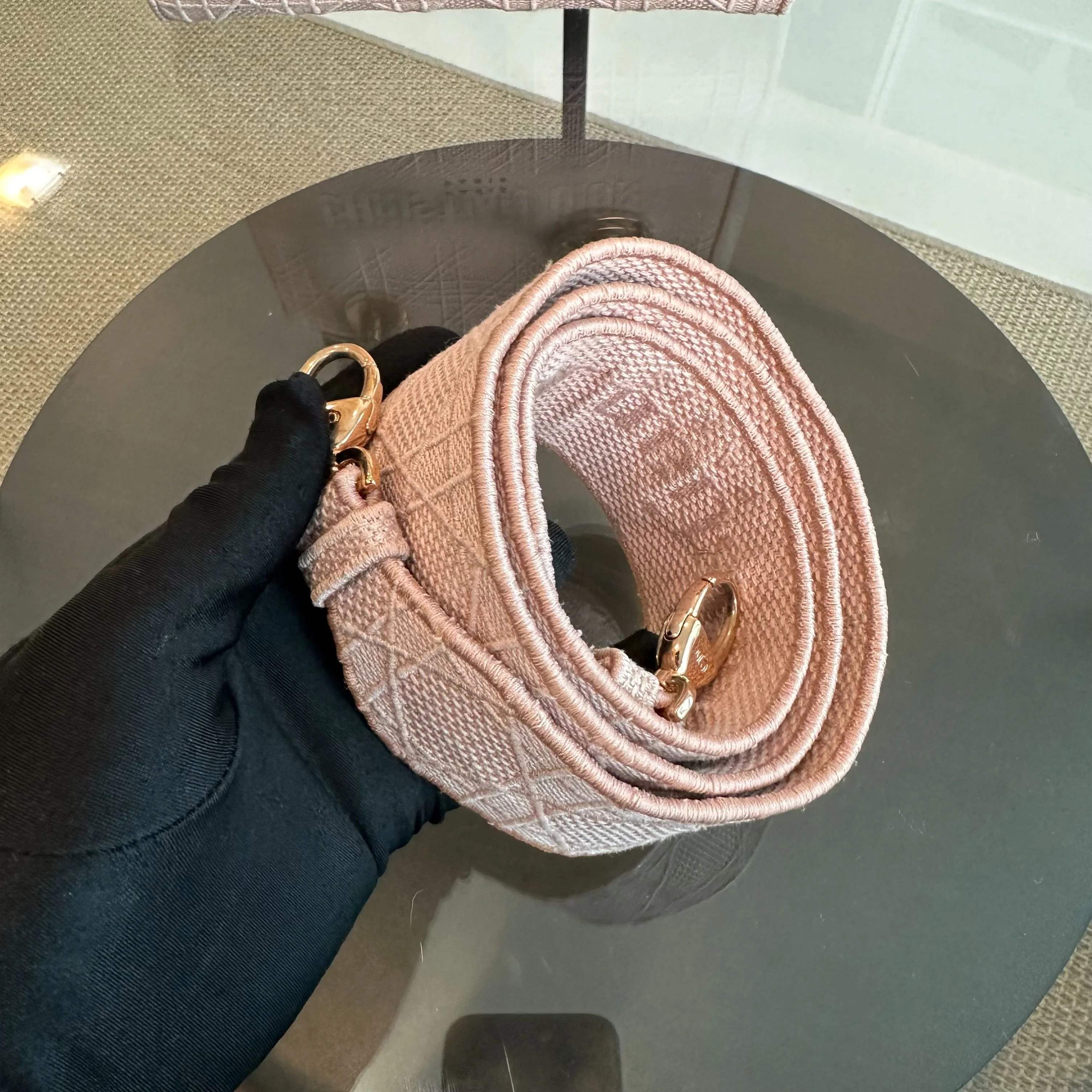 Dior Lady D-Lite Sakura Pink Embroidered Cannage Medium GHW - Best Luxury Designers