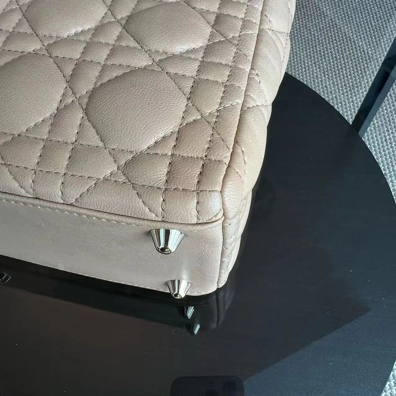 Dior Lady Large Cannage Lambskin Beige SHW - Best Luxury Designers