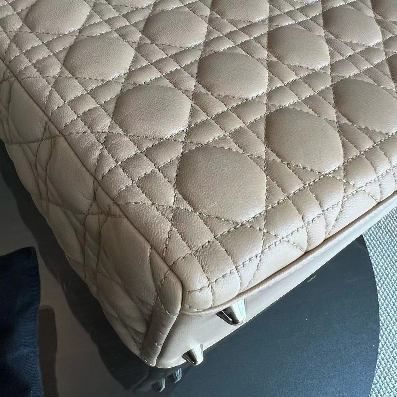 Dior Lady Large Cannage Lambskin Beige SHW - Best Luxury Designers