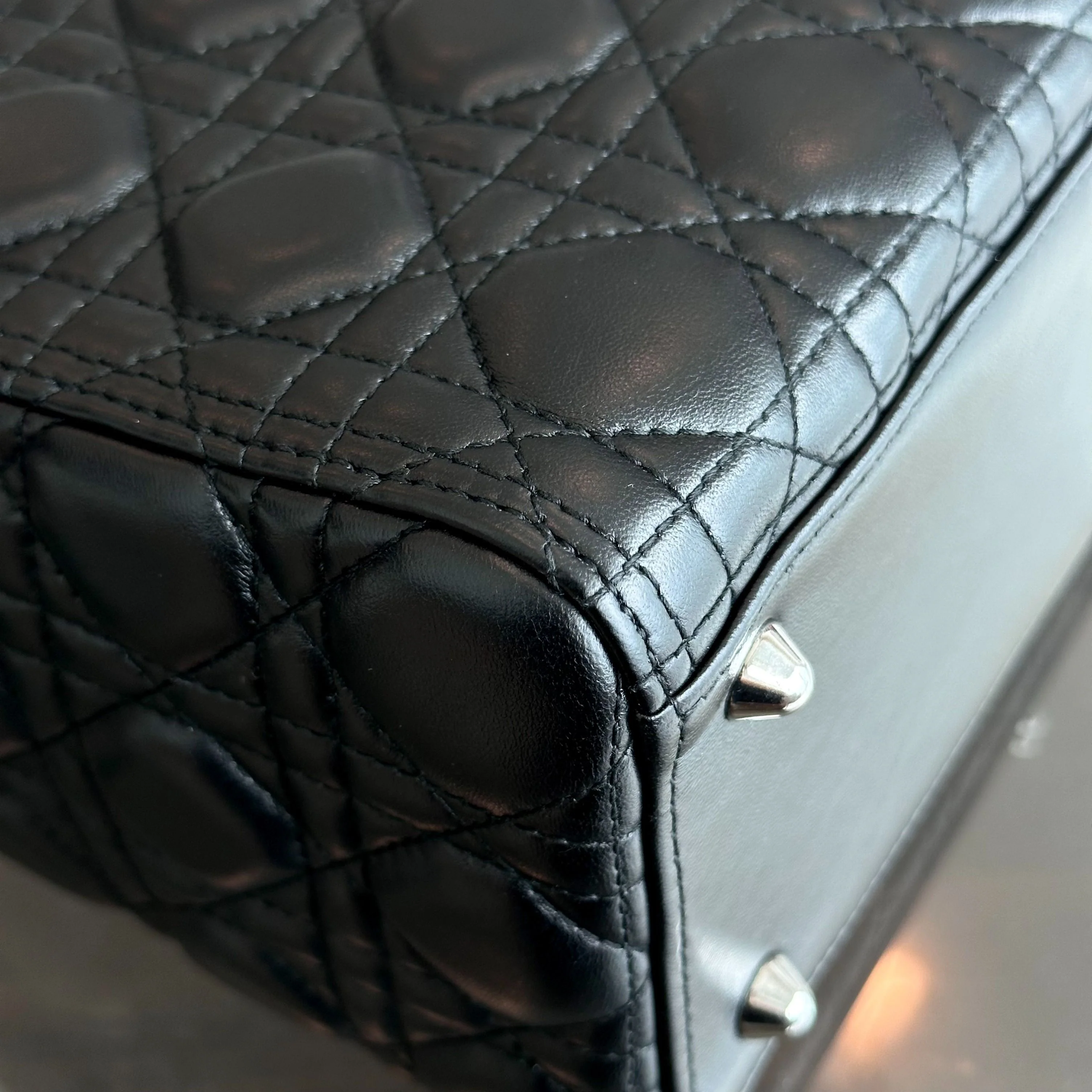 Dior Lady Large Cannage Lambskin Black SHW - Best Luxury Designers