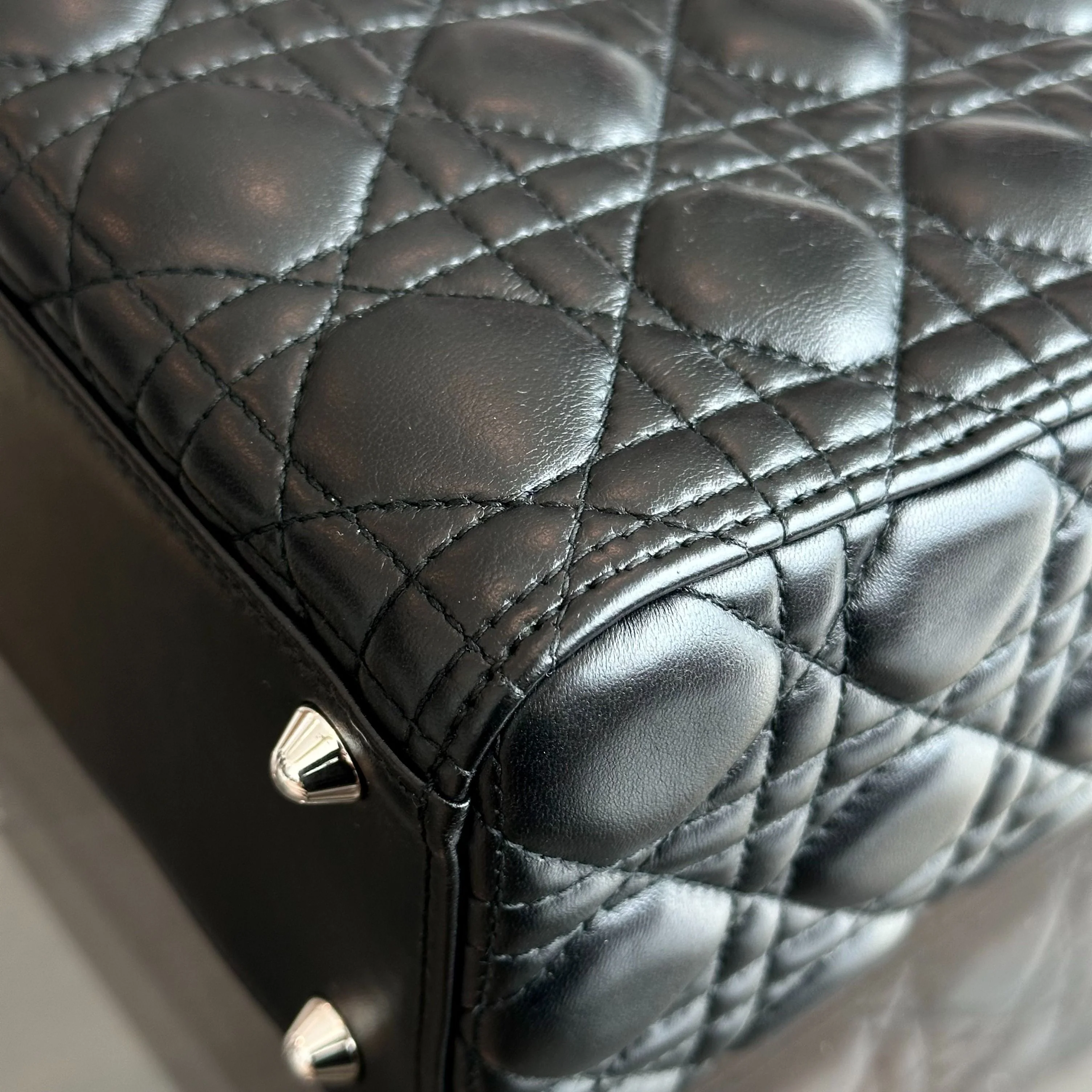Dior Lady Large Cannage Lambskin Black SHW - Best Luxury Designers