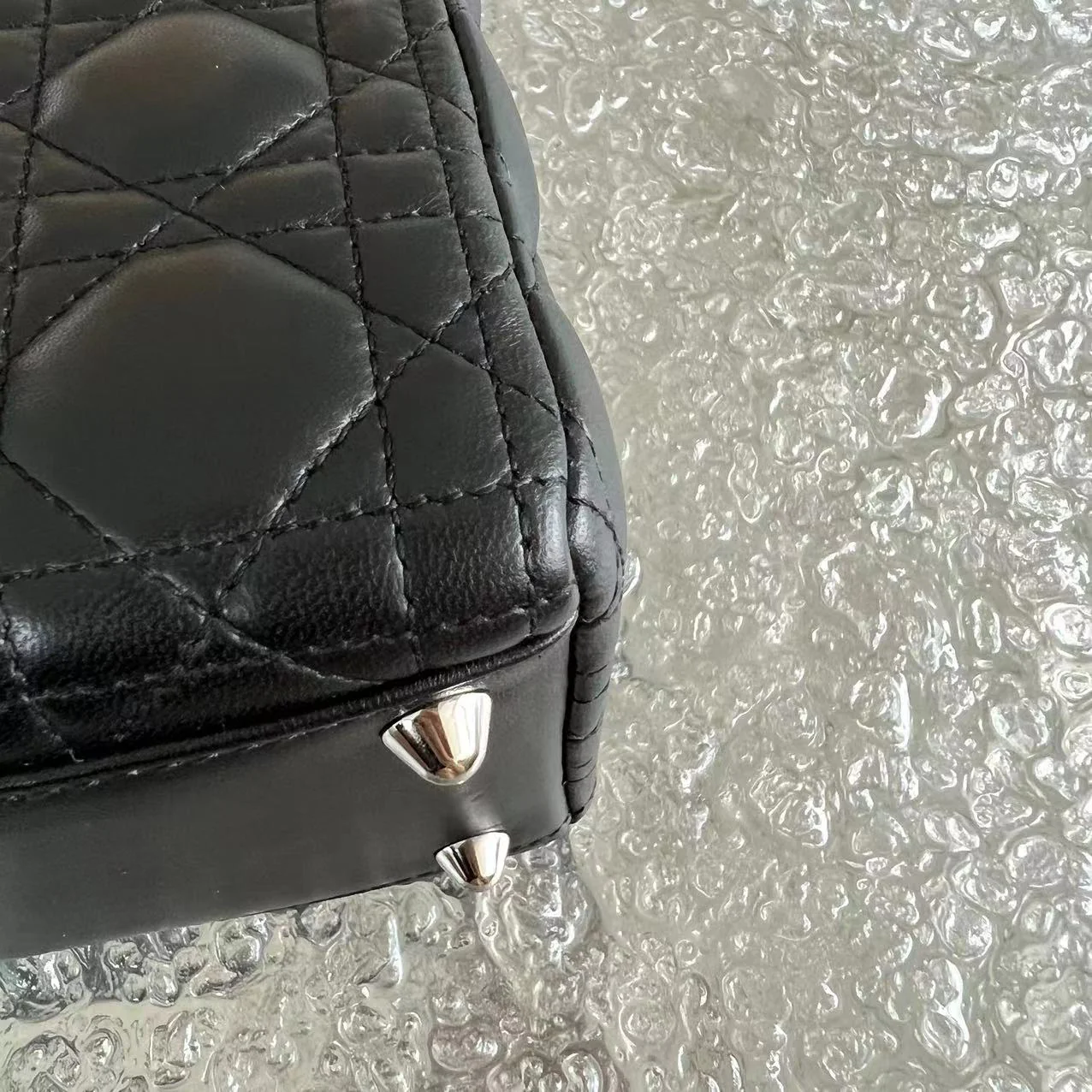 Dior Lady Large Cannage Lambskin Black Silver Hardware - Best Luxury Designers