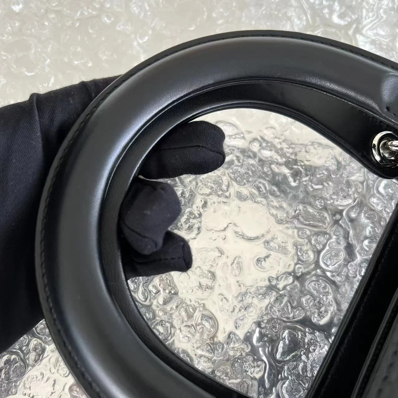 Dior Lady Large Cannage Lambskin Black Silver Hardware - Best Luxury Designers