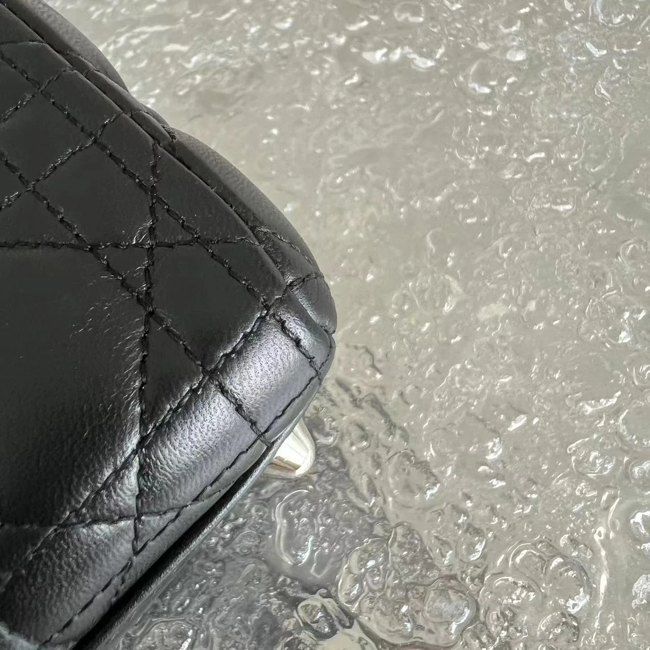 Dior Lady Large Cannage Lambskin Black Silver Hardware - Best Luxury Designers