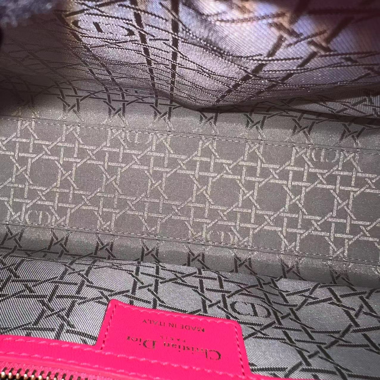 Dior Lady Large Cannage Lambskin Hot Pink Golden Hardware - Best Luxury Designers