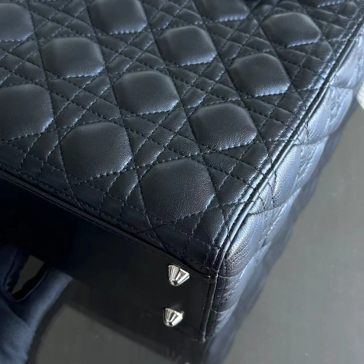 Dior Lady Large Cannage Lambskin Tote Black SHW - Best Luxury Designers