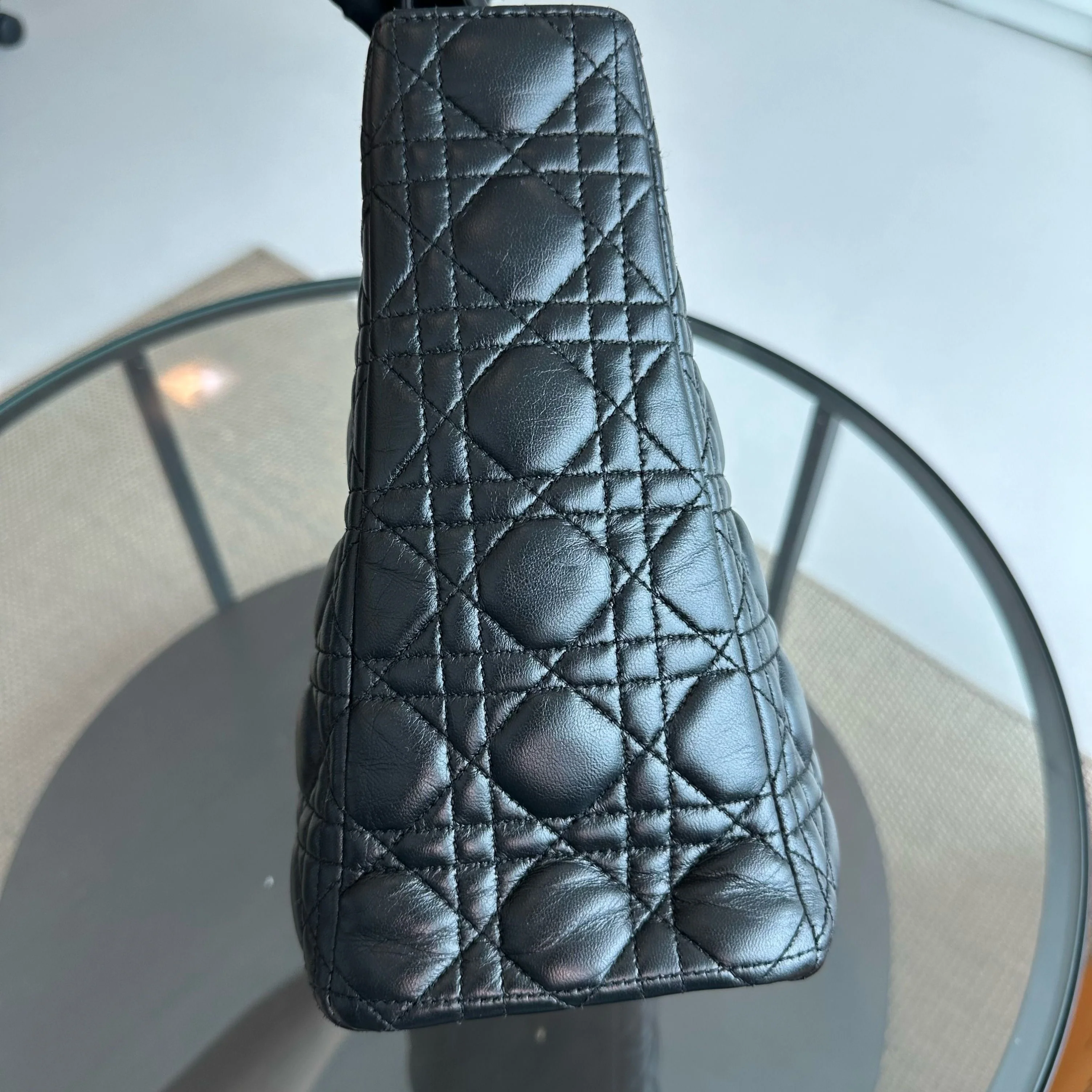 Dior Lady Large Lambskin Cannage Black GHW - Best Luxury Designers