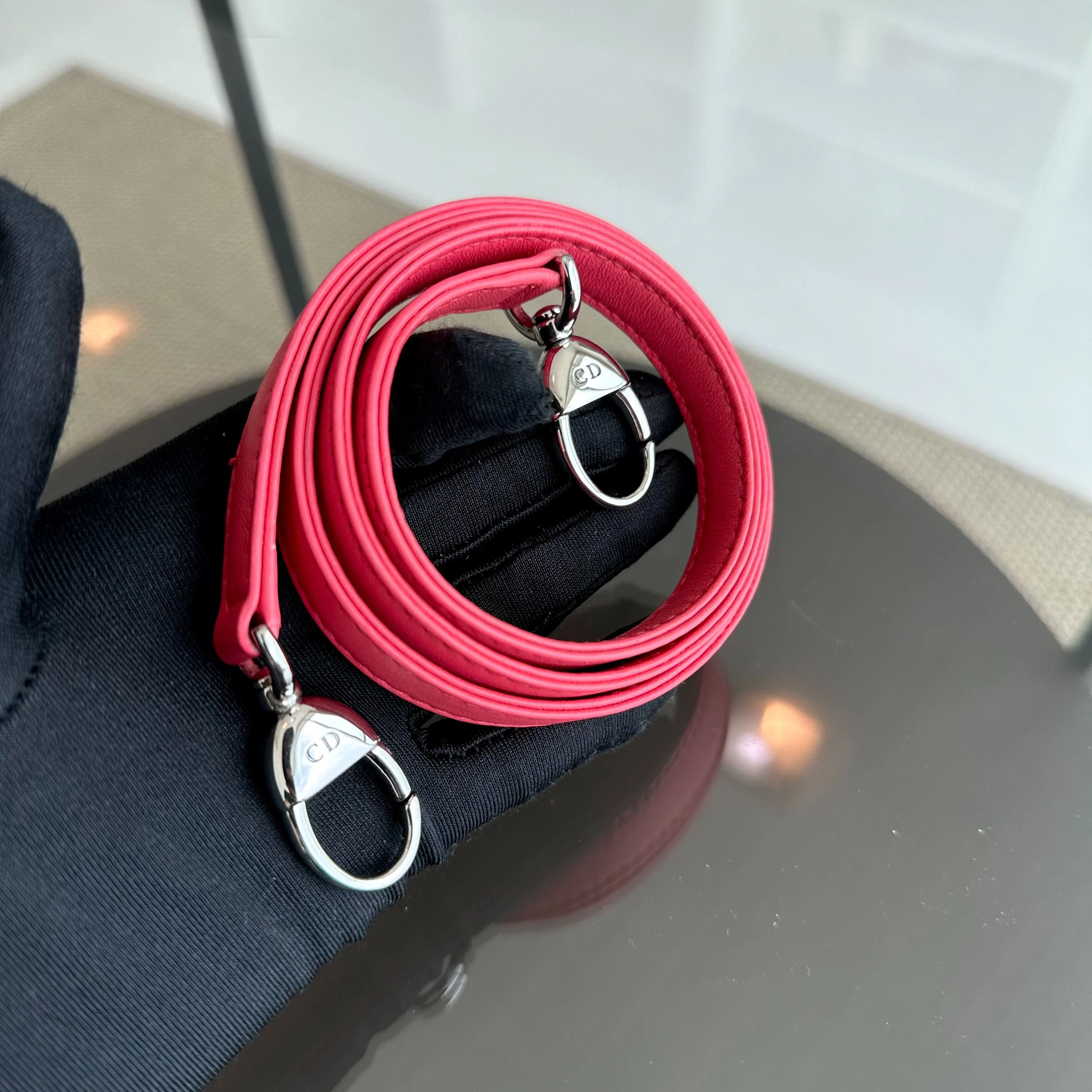 Dior Lady Large Lambskin Cannage Hot Pink SHW - Best Luxury Designers