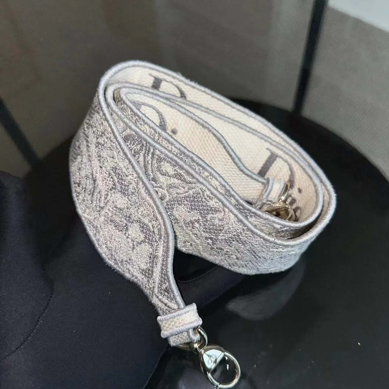 Dior Lady Medium D-Lite Toile de Joue Embroidery Grey LGHW - Best Luxury Designers