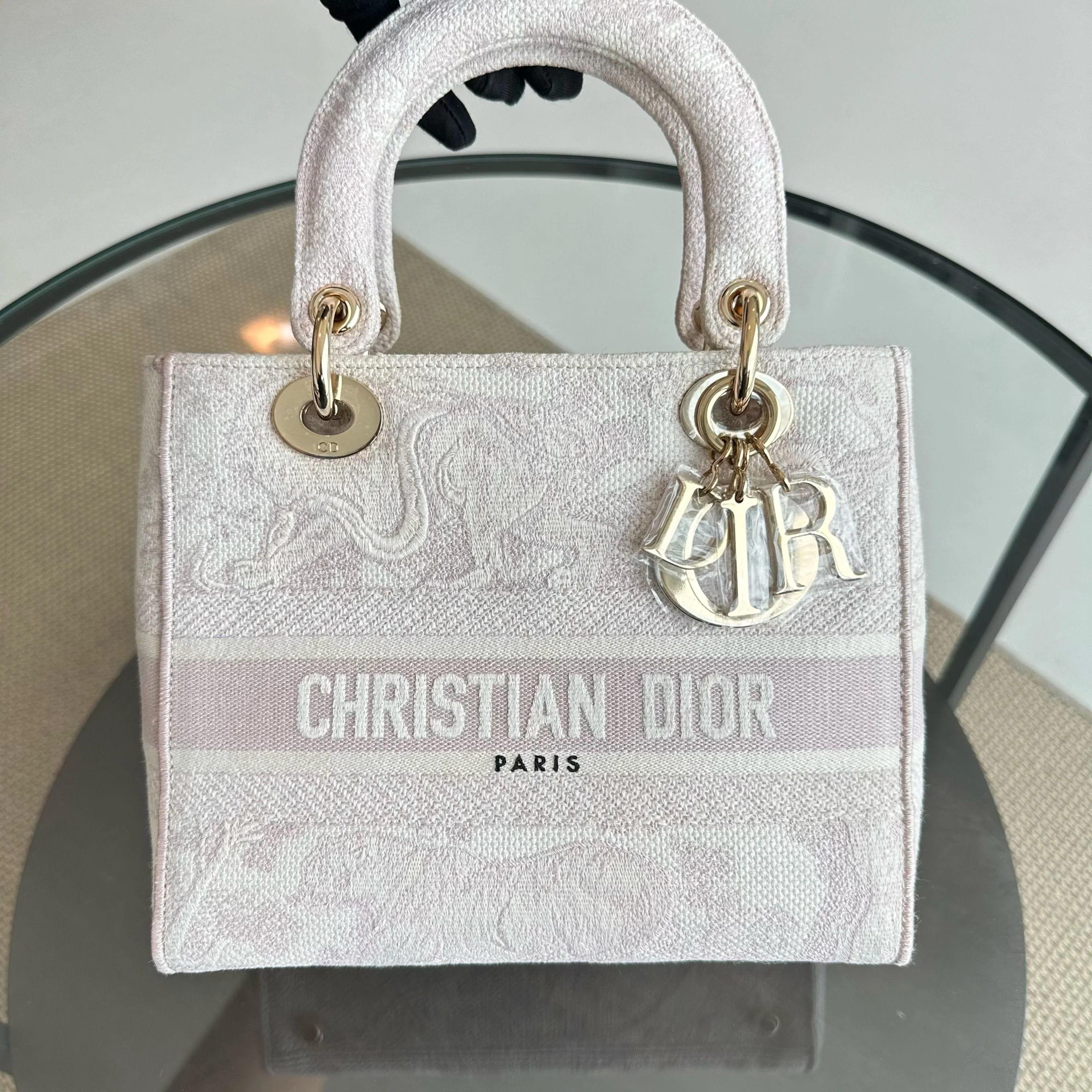 Dior Lady Medium D-Lite Toile de Jouy Embroidery LGHW - Best Luxury Designers