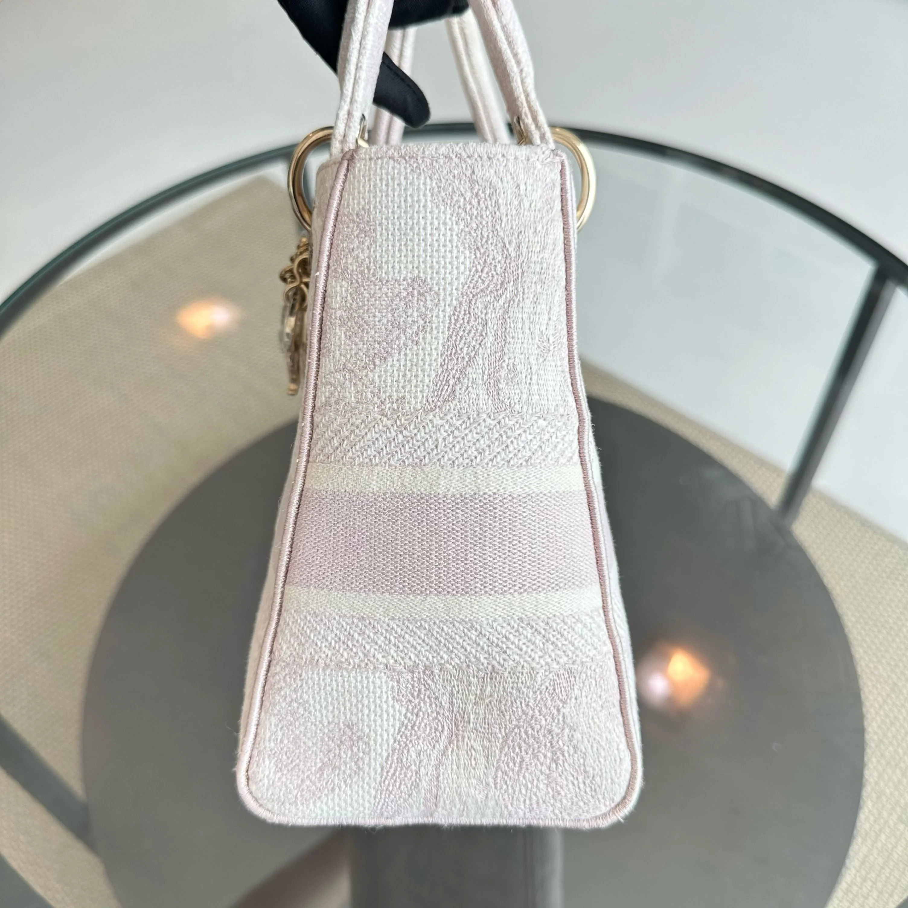 Dior Lady Medium D-Lite Toile de Jouy Embroidery LGHW - Best Luxury Designers