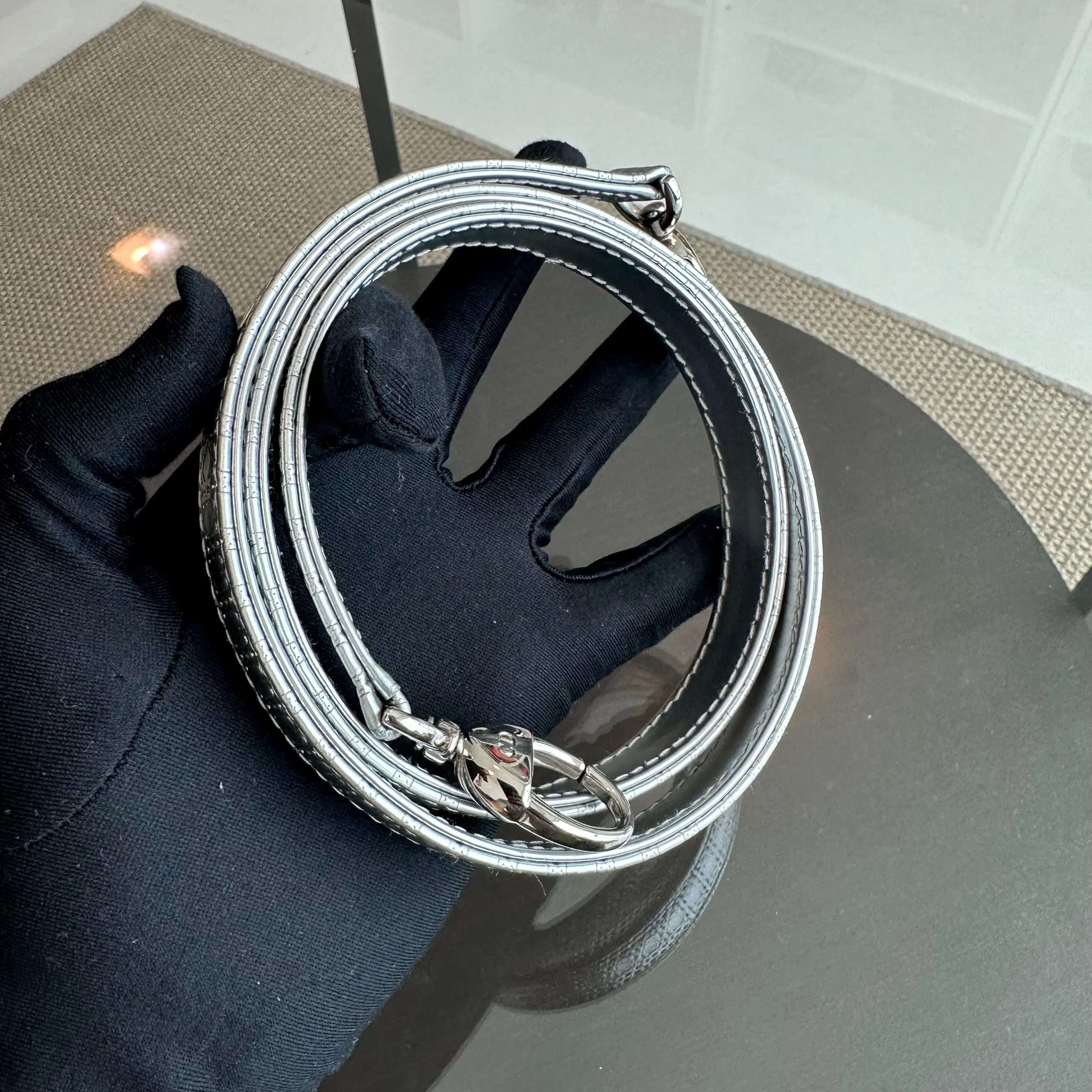 Dior Lady Medium Micro-Cannage Metallic Limited Edition Silver SHW - Best Luxury Designers