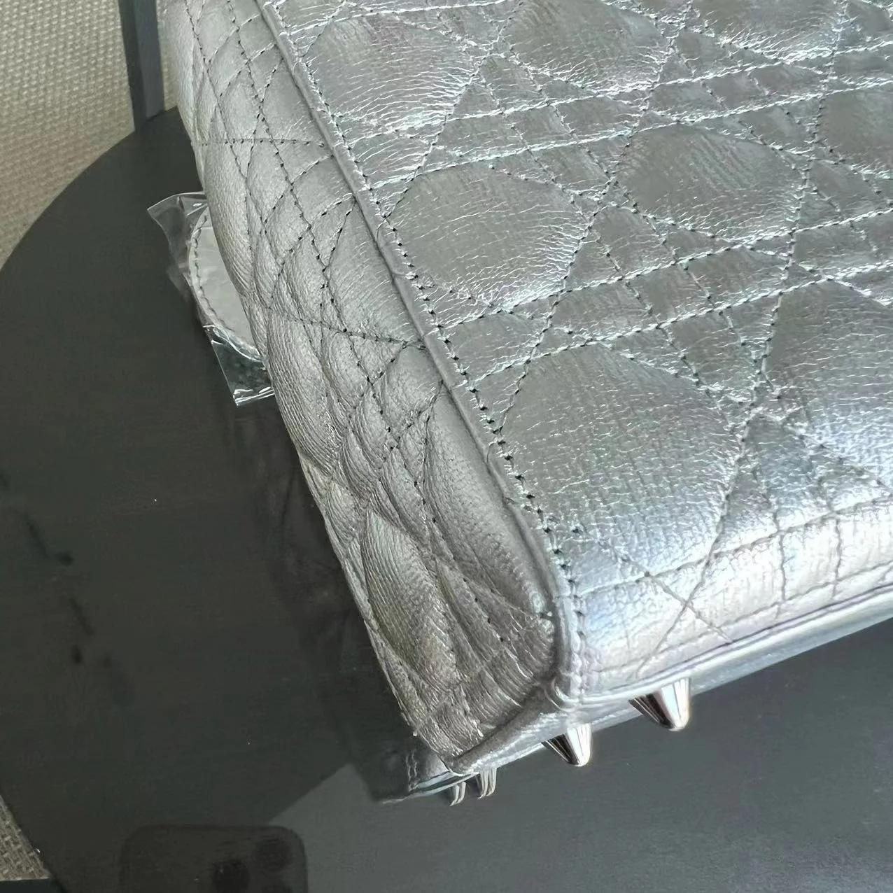 Dior Lady Small Metallic Calfskin Cannage ABC MyABC Silver Hardware - Best Luxury Designers