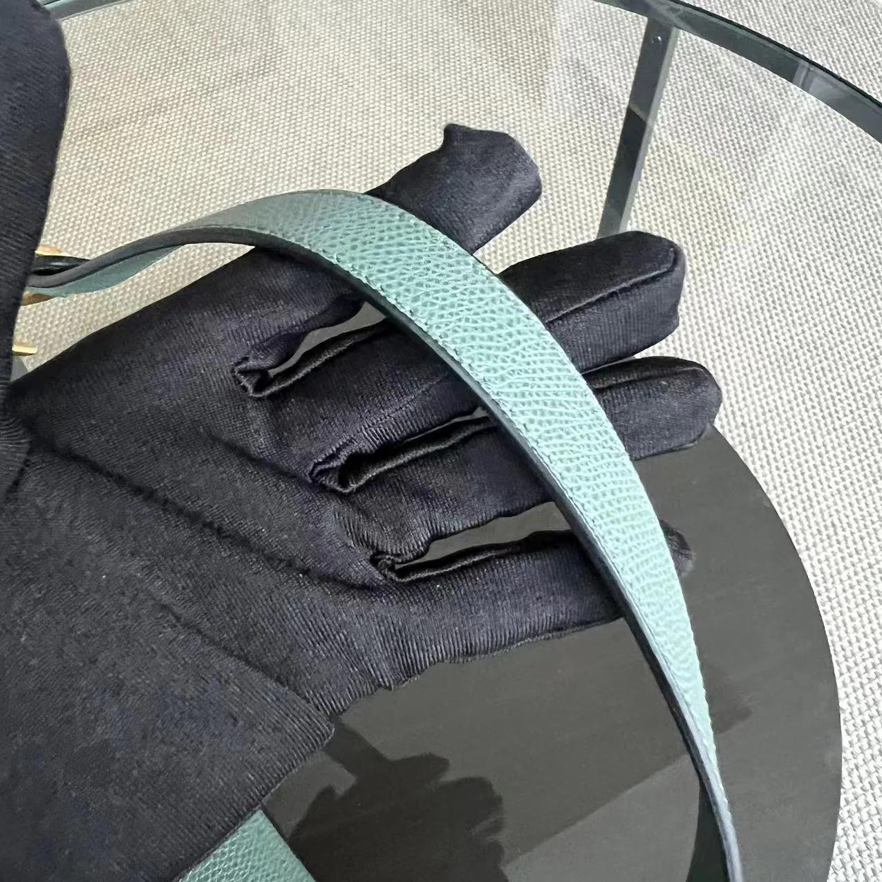 Dior Medium Saddle Grained Calfskin 25CM Haze Green Golden Hardware - Best Luxury Designers