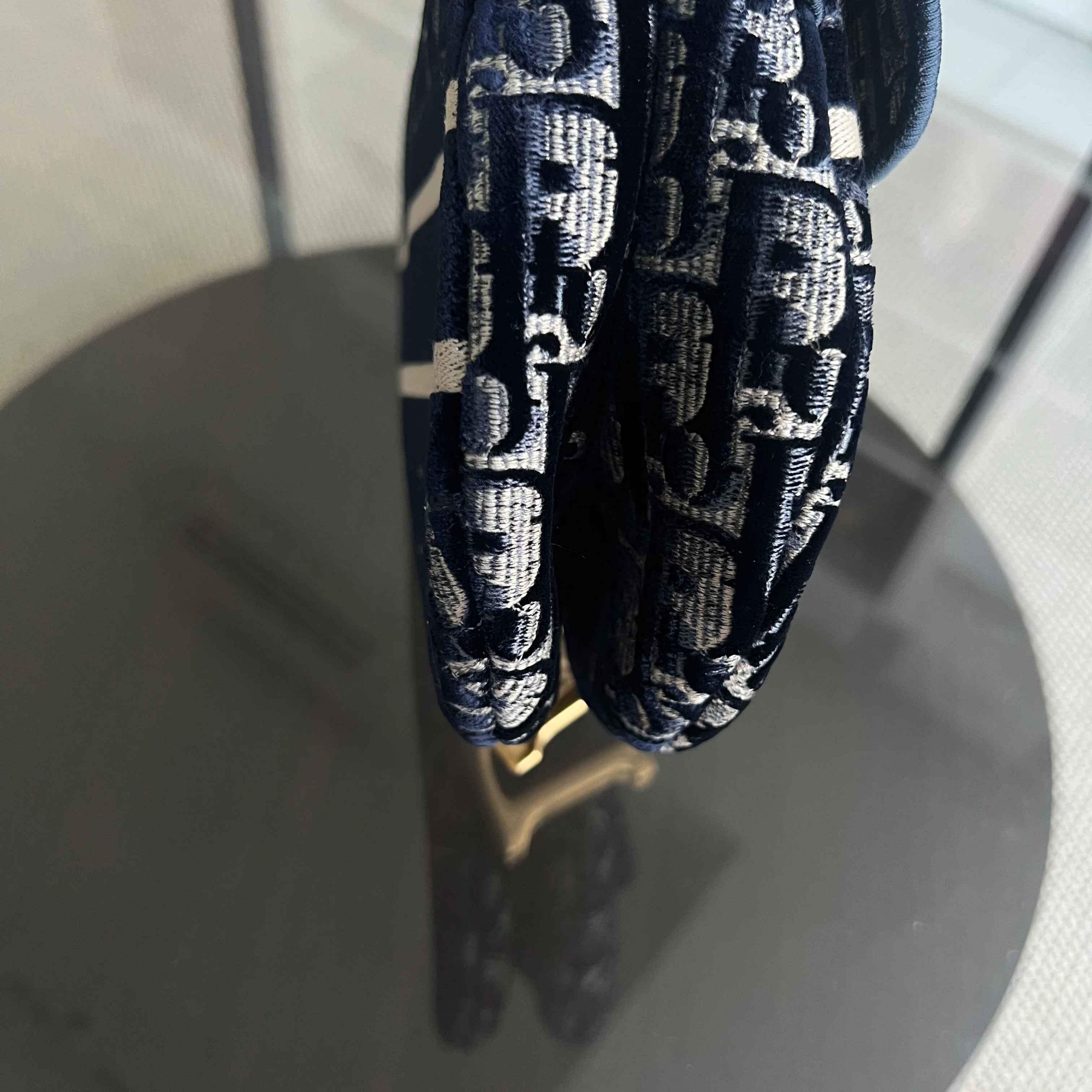 Dior Medium Saddle Oblique Canvas Dark Blue Golden Hardware - Best Luxury Designers