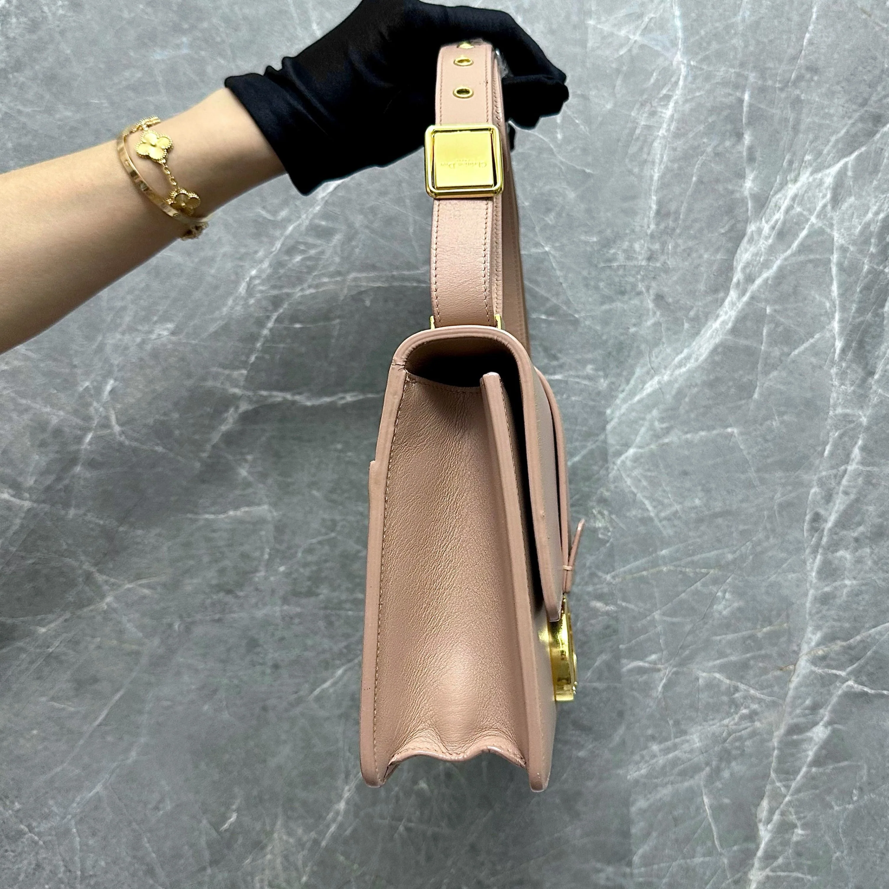 Dior Montaigne 30 Calfskin Medium Beige Shoulder Bag GHW - Best Luxury Designers