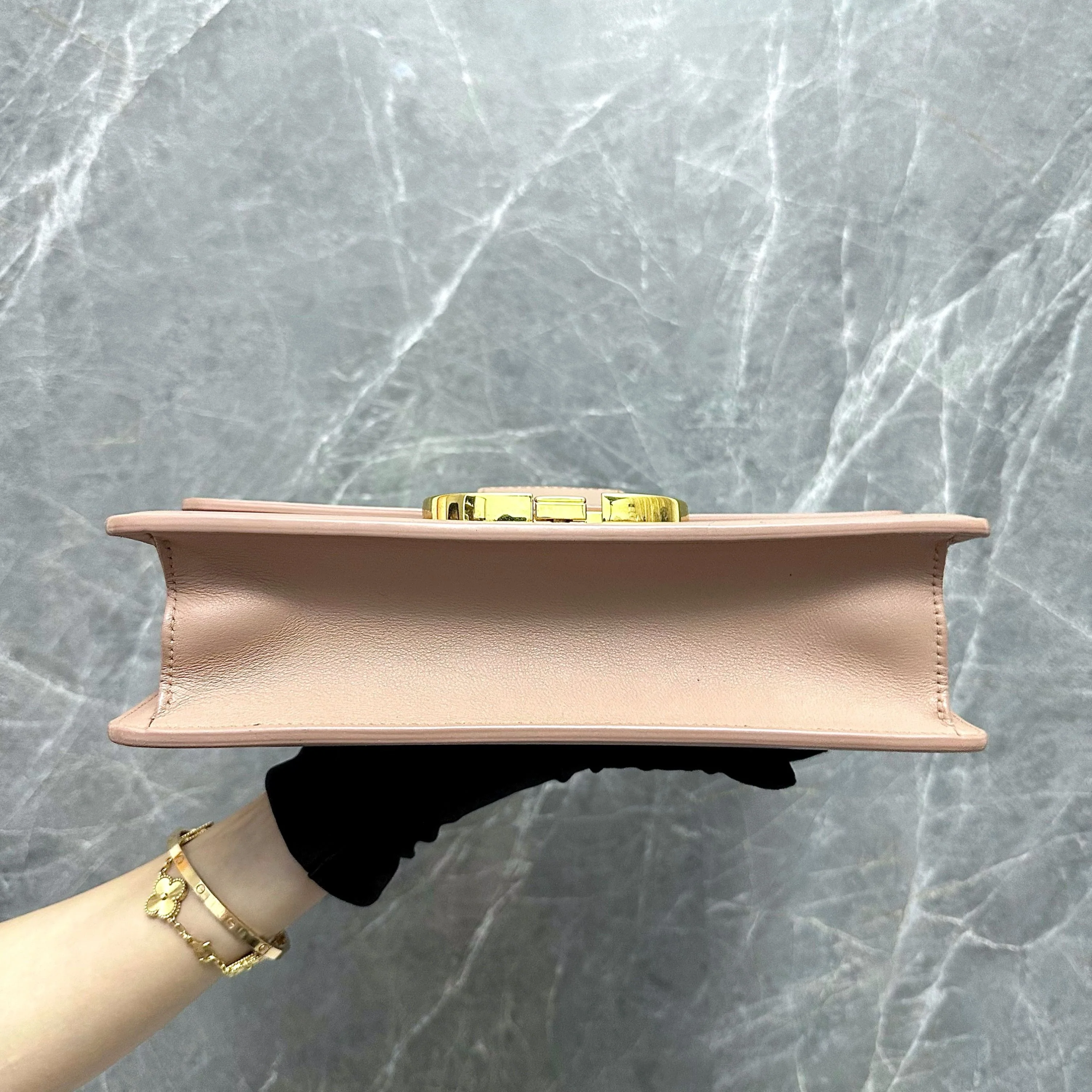 Dior Montaigne 30 Calfskin Medium Beige Shoulder Bag GHW - Best Luxury Designers