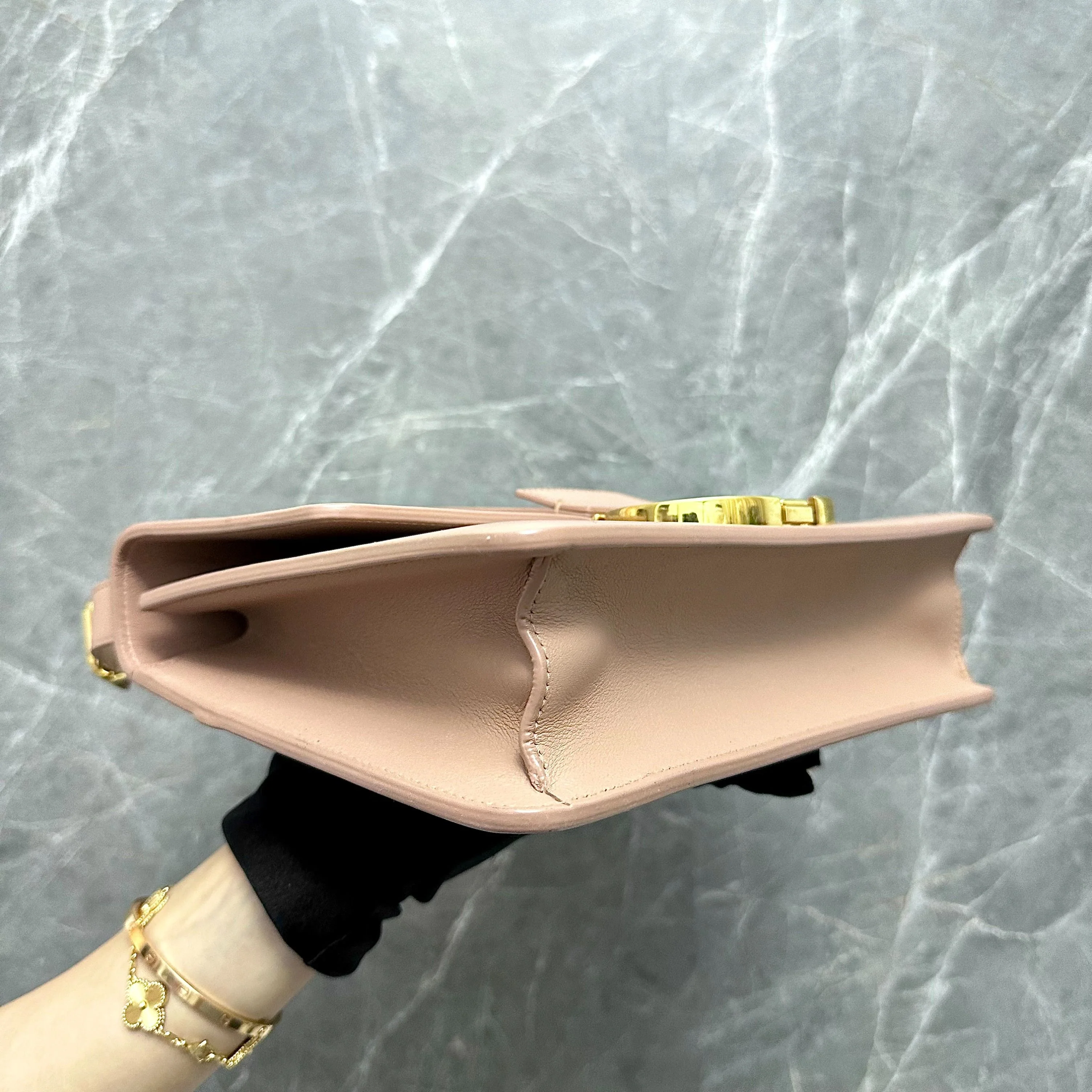 Dior Montaigne 30 Calfskin Medium Beige Shoulder Bag GHW - Best Luxury Designers