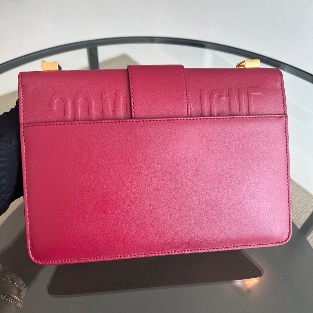 Dior Montaigne 30 Calfskin Medium Red Shoulder Bag GHW - Best Luxury Designers