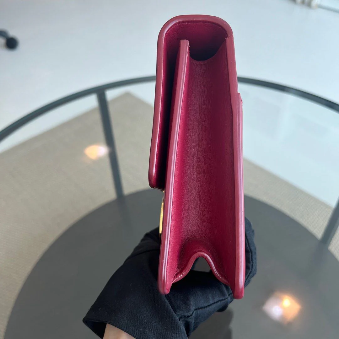 Dior Montaigne 30 Calfskin Medium Red Shoulder Bag GHW - Best Luxury Designers