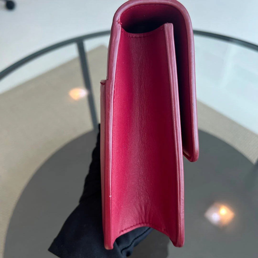 Dior Montaigne 30 Calfskin Medium Red Shoulder Bag GHW - Best Luxury Designers