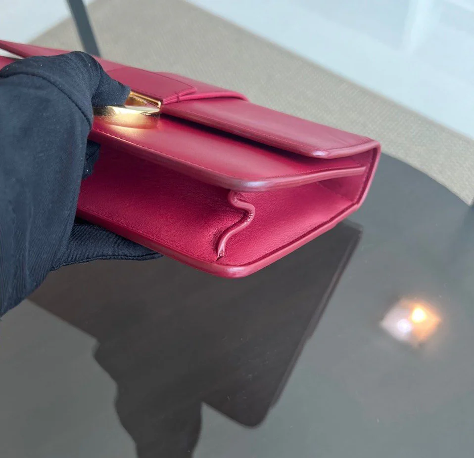 Dior Montaigne 30 Calfskin Medium Red Shoulder Bag GHW - Best Luxury Designers