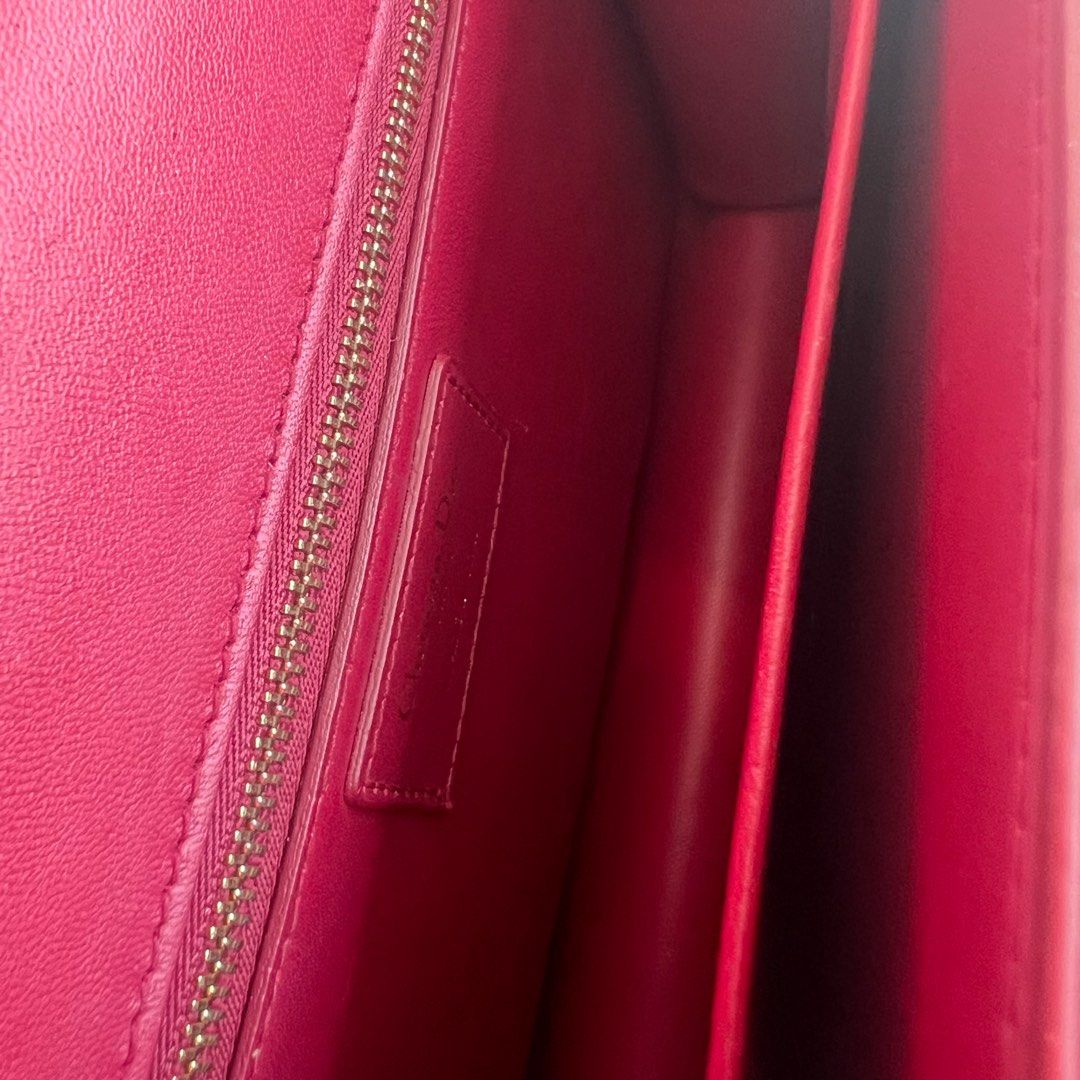 Dior Montaigne 30 Calfskin Medium Red Shoulder Bag GHW - Best Luxury Designers