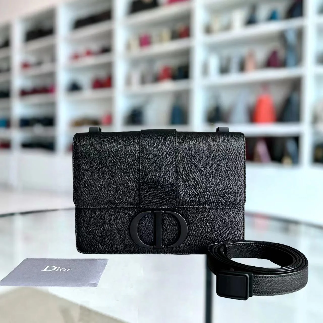 Dior Montaigne 30 Grained Calfskin All Black - Best Luxury Designers