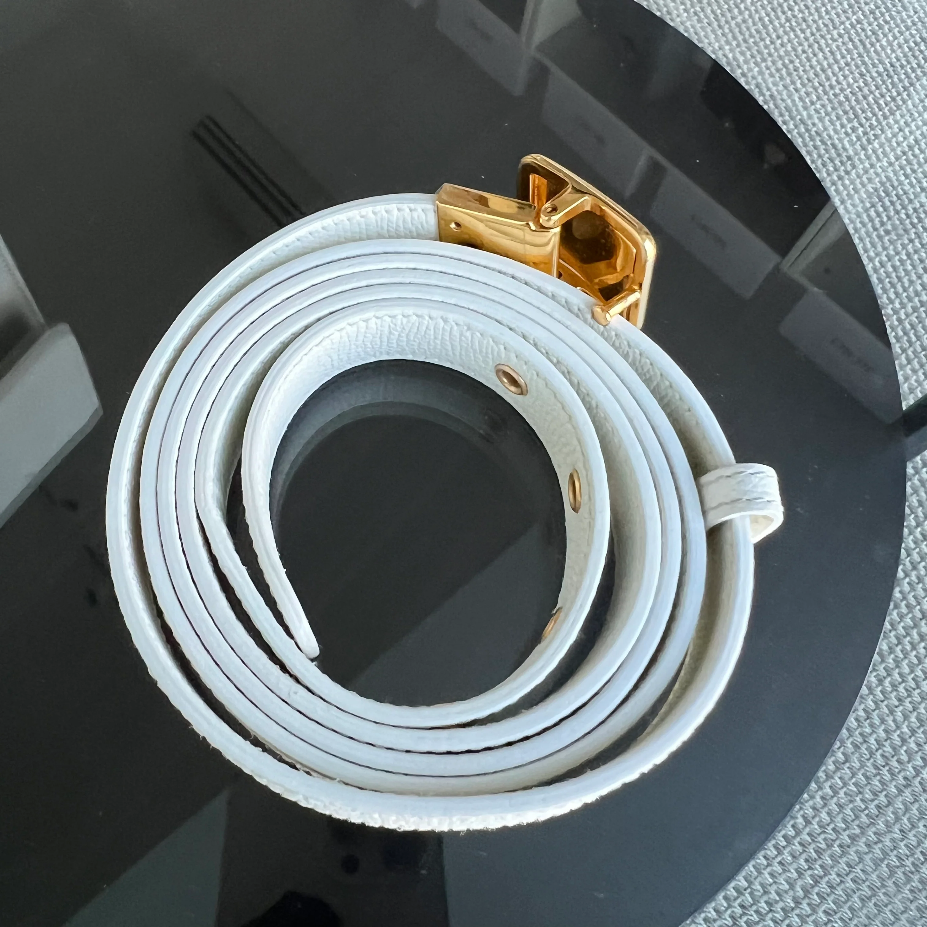 Dior Montaigne 30 Grained Calfskin White Golden Hardware - Best Luxury Designers