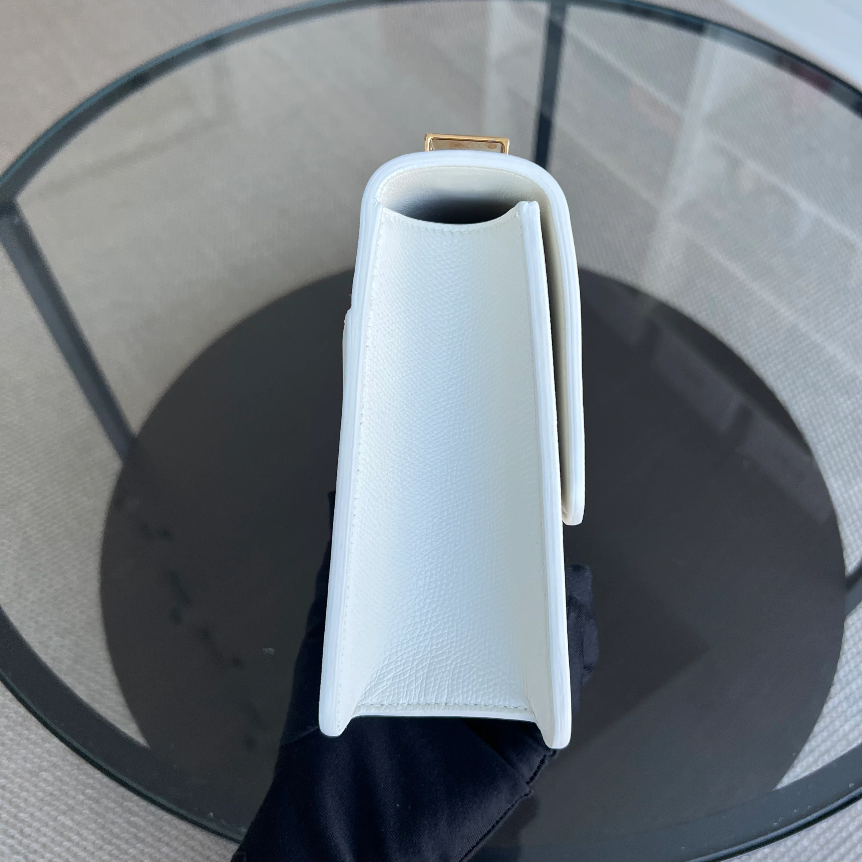 Dior Montaigne 30 Grained Calfskin White Golden Hardware - Best Luxury Designers