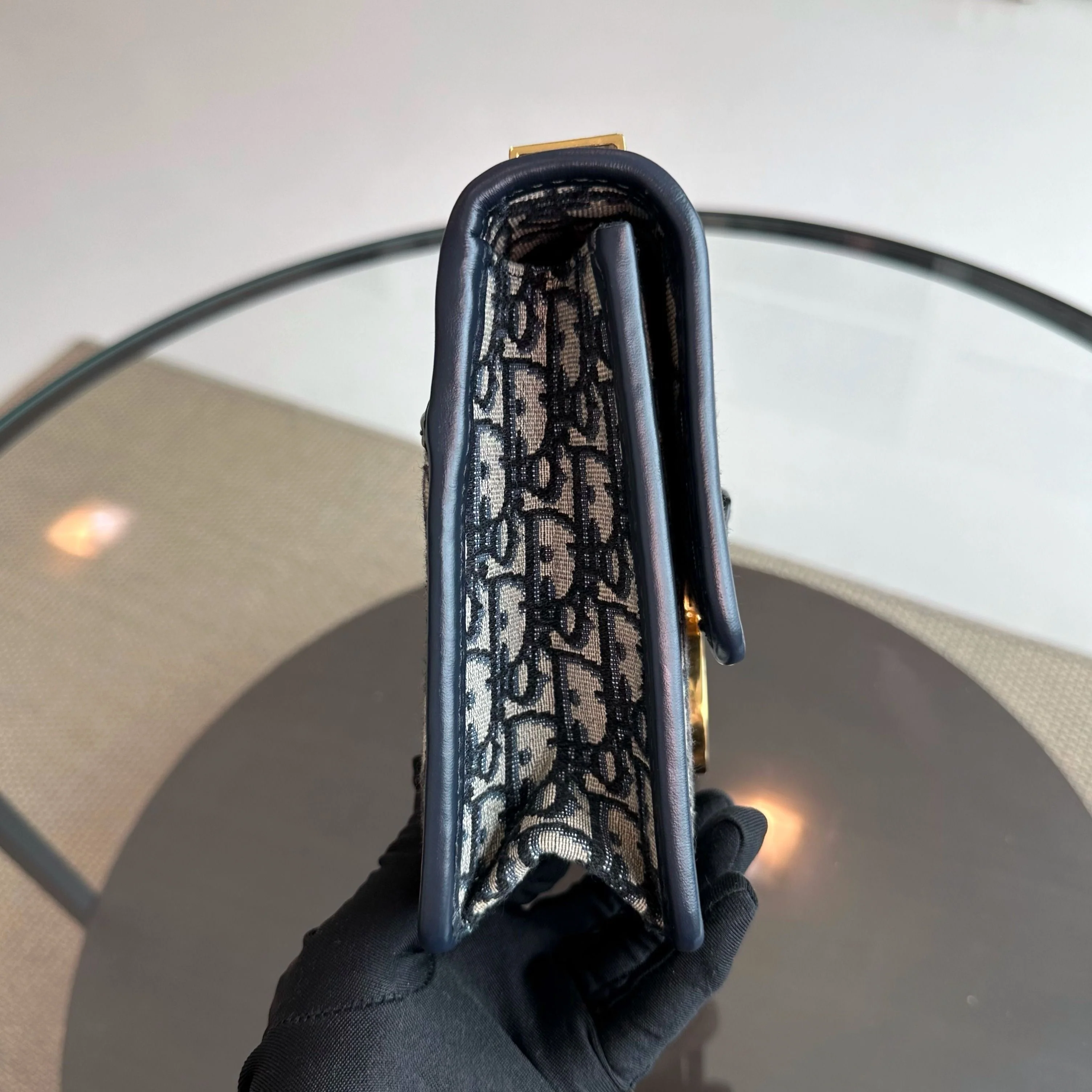 Dior Montaigne 30 Oblique Monogram Blue Shoulder Bag GHW - Best Luxury Designers