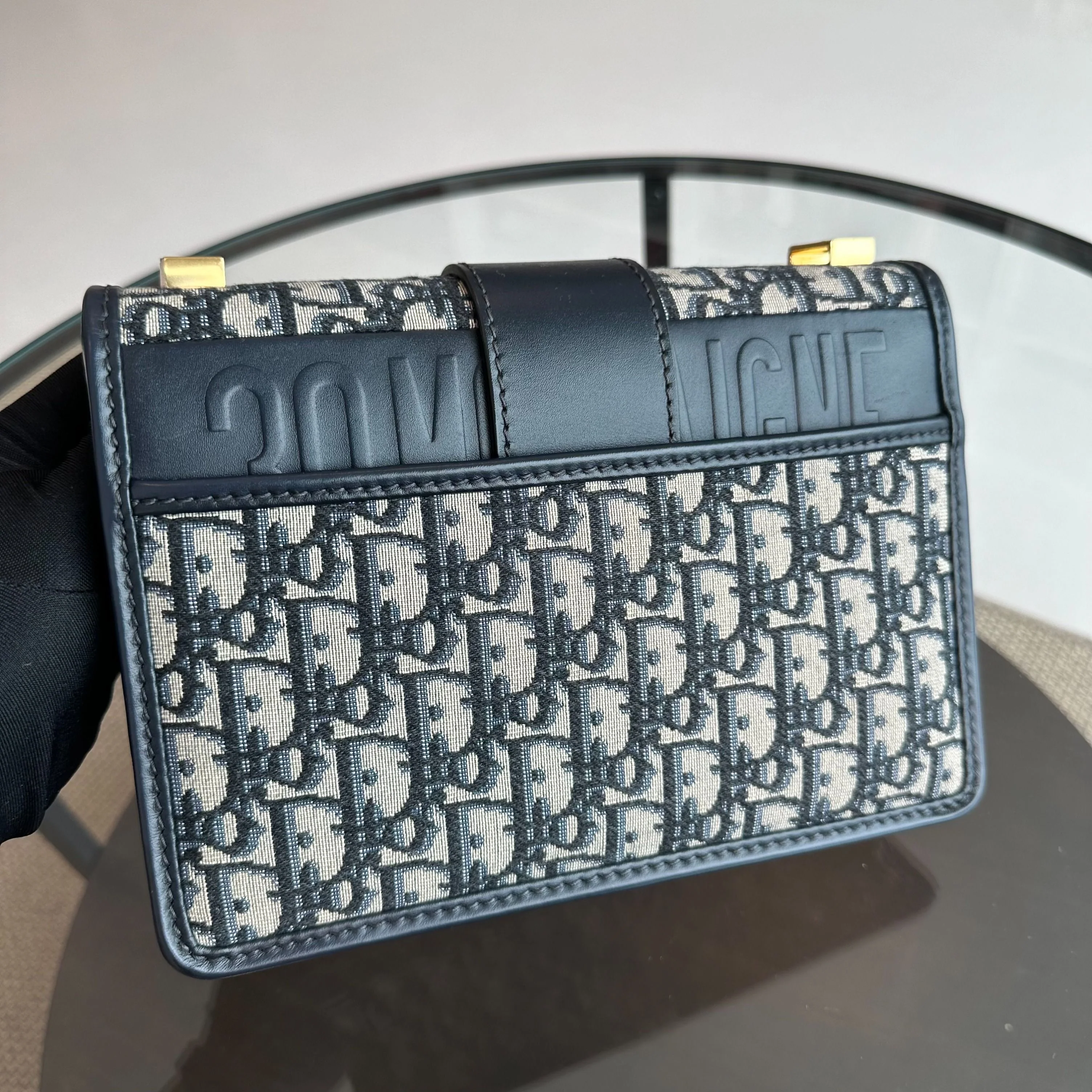 Dior Montaigne 30 Oblique Monogram Blue Shoulder Bag GHW - Best Luxury Designers