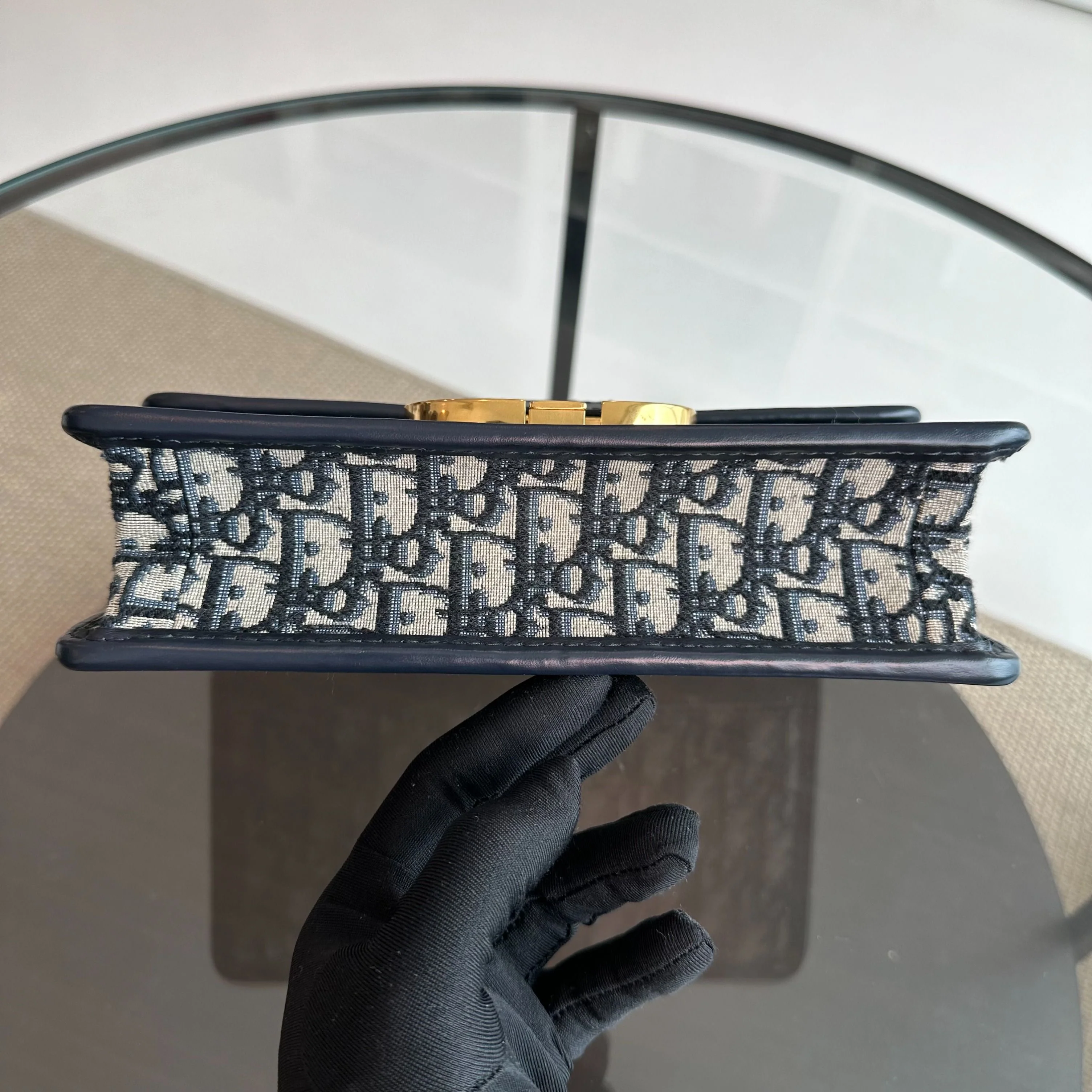 Dior Montaigne 30 Oblique Monogram Blue Shoulder Bag GHW - Best Luxury Designers
