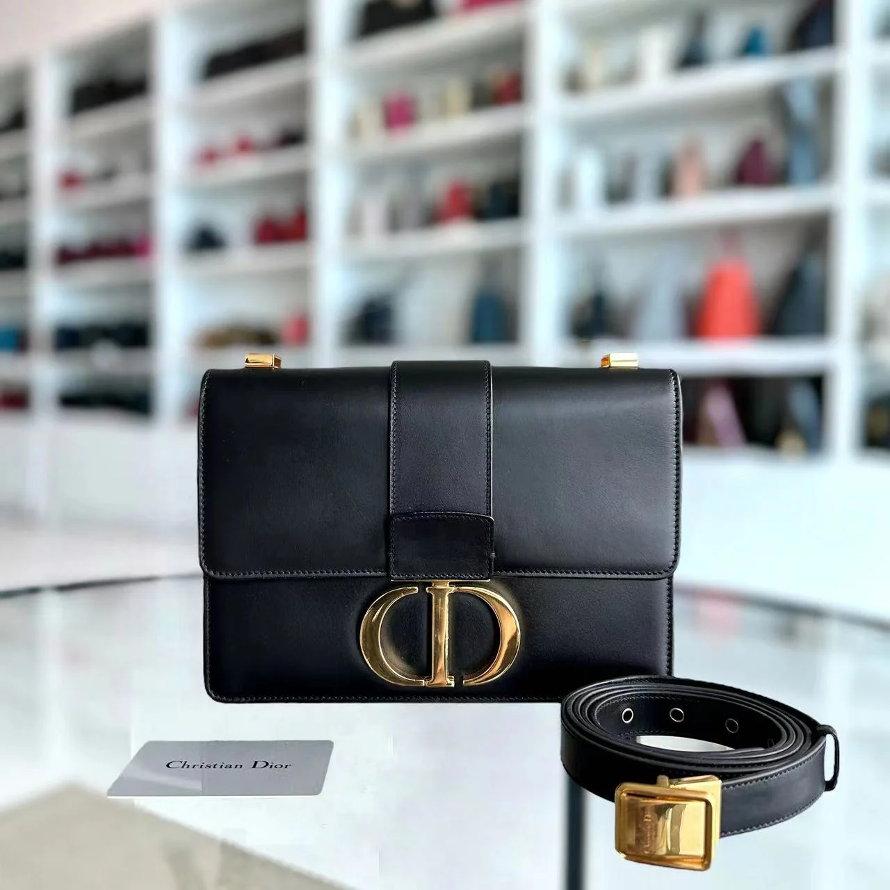 Dior Montaigne 30 Smooth Calfskin Black GHW - Best Luxury Designers