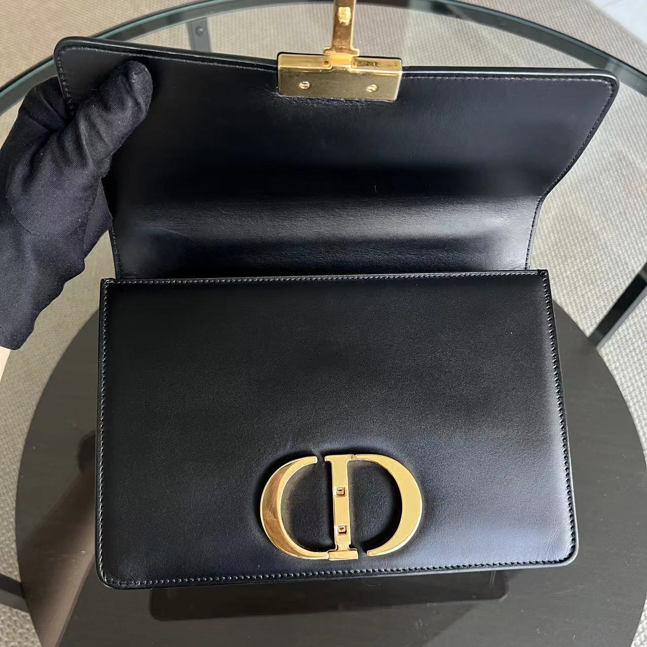 Dior Montaigne 30 Smooth Calfskin Black GHW - Best Luxury Designers